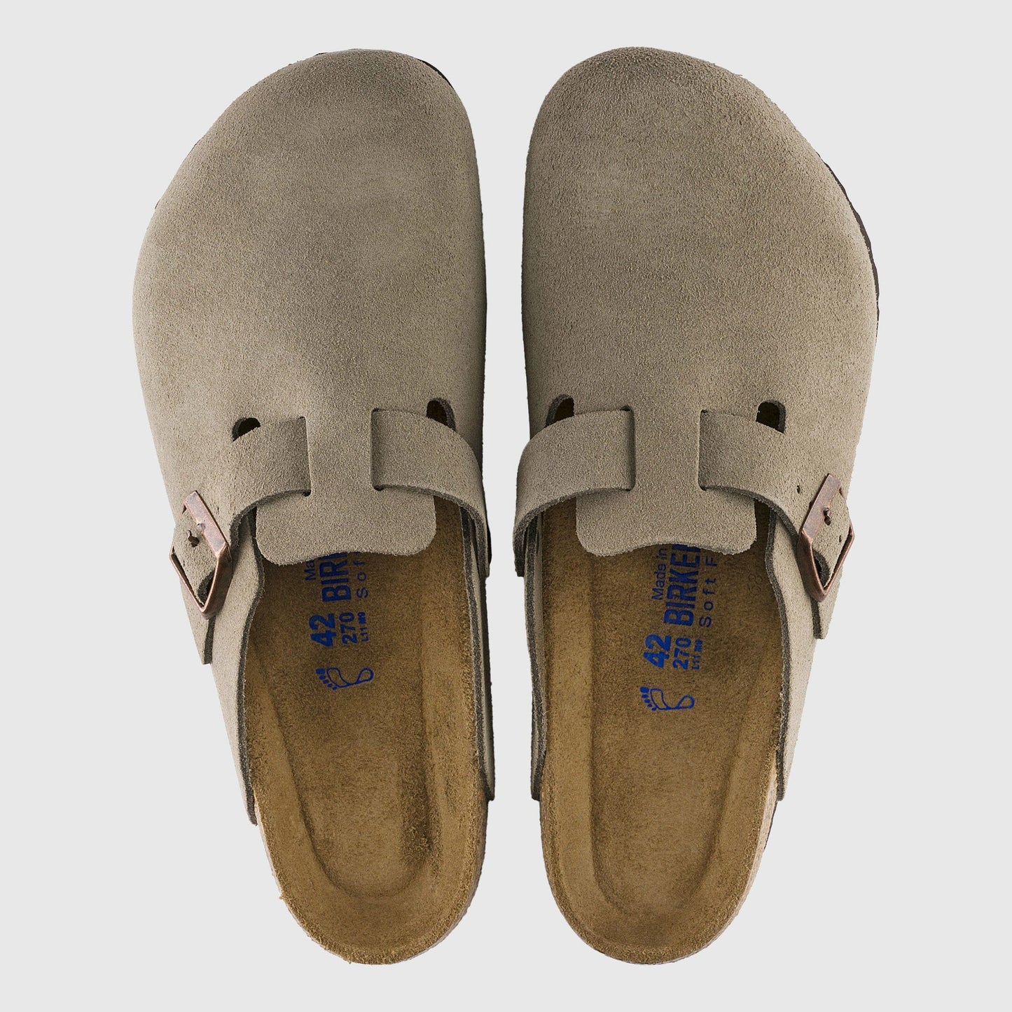Birkenstock Boston Clog Suede - Taupe Shoes Birkenstock 