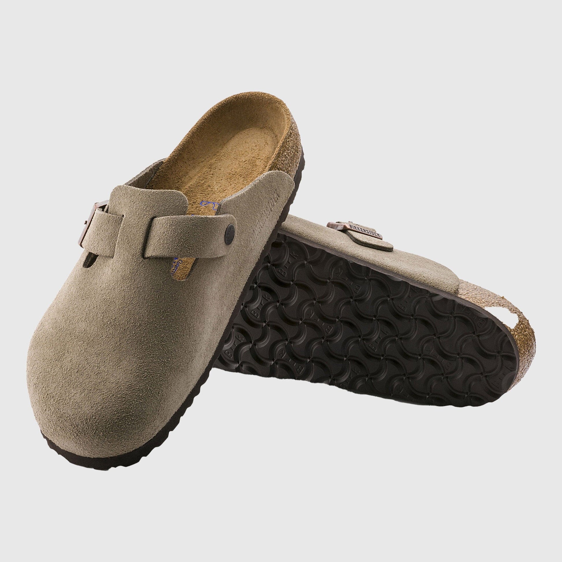 Birkenstock Boston Clog Suede - Taupe Shoes Birkenstock 