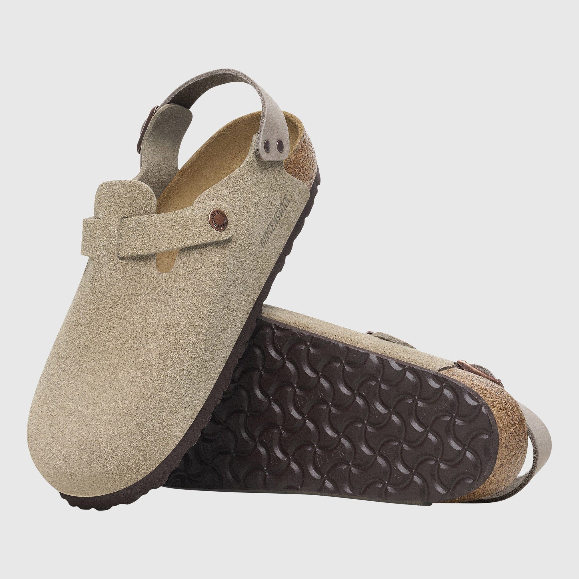 Birkenstock Tokio II Clog Suede - Taupe Shoes Birkenstock 