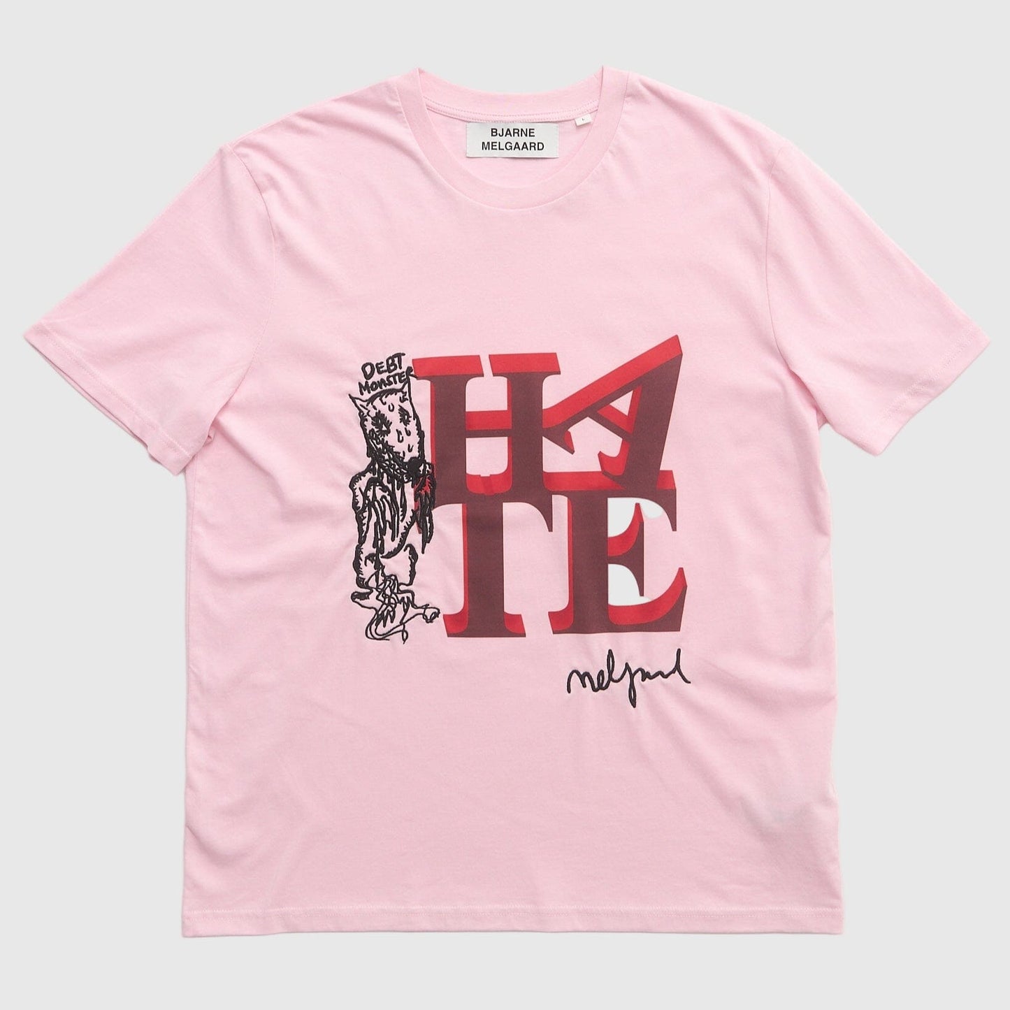 Bjarne Melgaard Hate T-shirt - Pink Bjarne Melgaard 