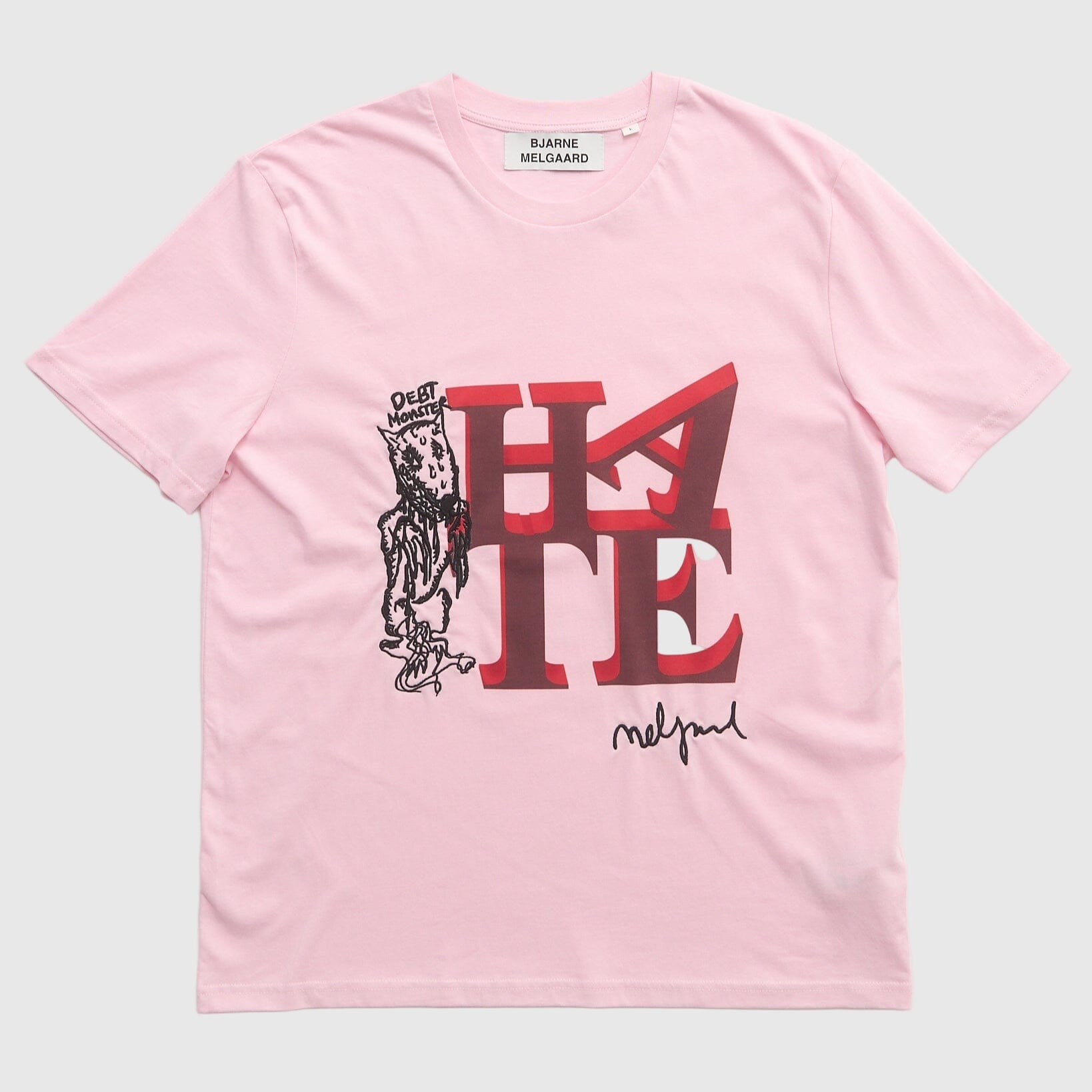 Bjarne Melgaard Hate T-shirt - Pink Bjarne Melgaard 
