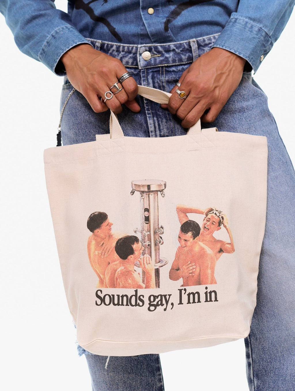 Carne Bollente Ally Gay Tote Bag - Natural Tote Bag Carne Bollente 