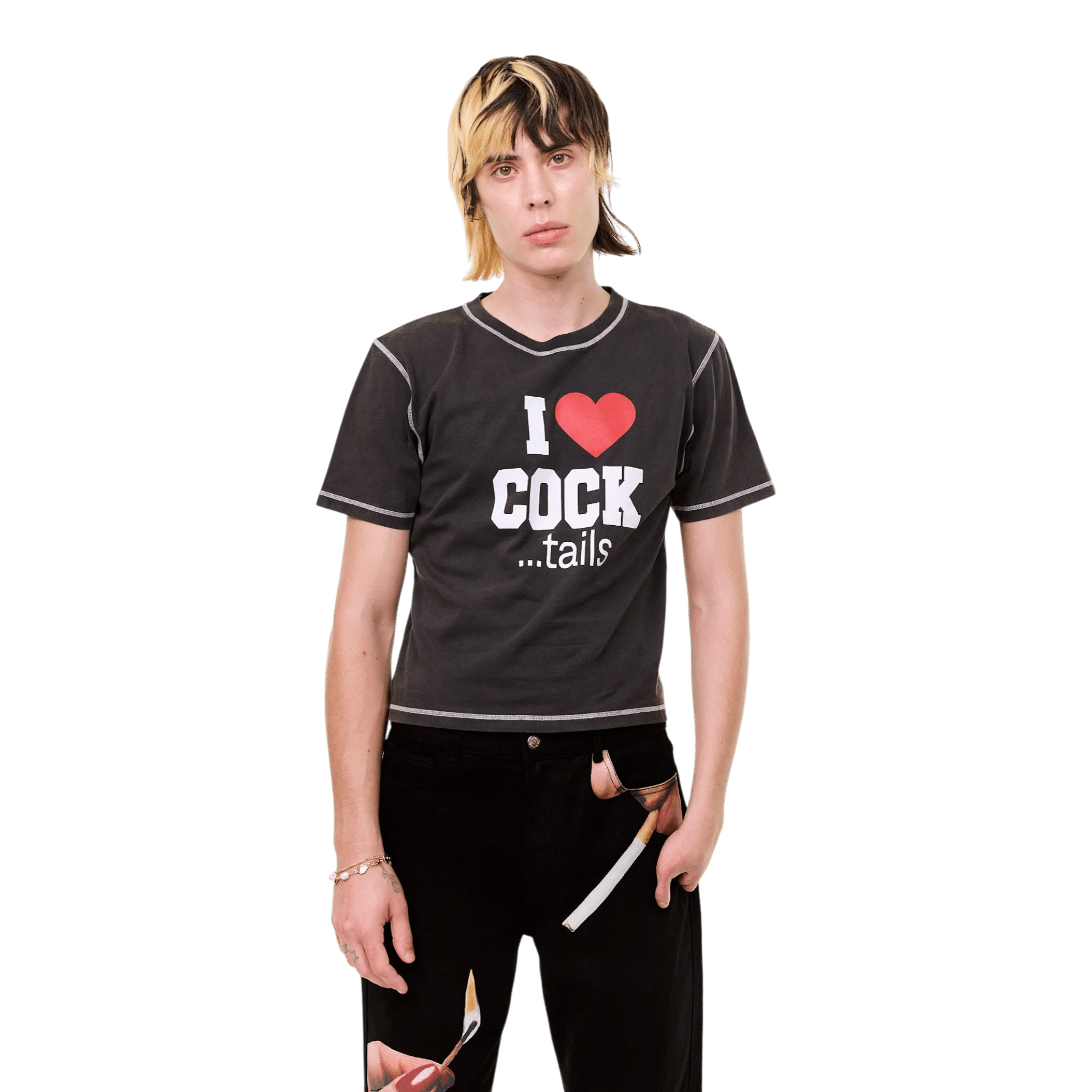 Carne Bollente Big Tipper T-shirt - Off-Black T-shirt Carne Bollente 