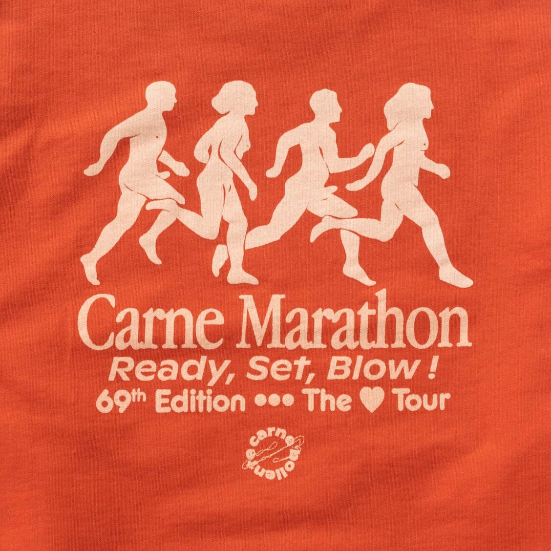 Carne Bollente Carne Marathon Sweatshirt - Washed Orange Sweatshirt Carne Bollente 
