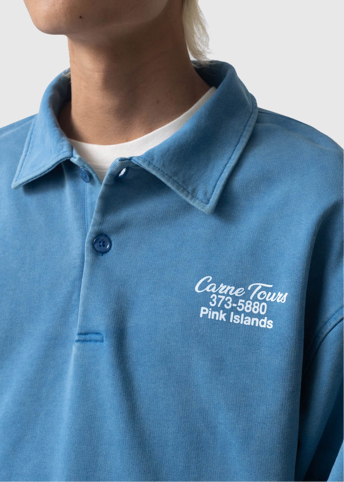Carne Bollente Carne Tours Sweatshirt - Washed Blue Sweatshirt Carne Bollente 