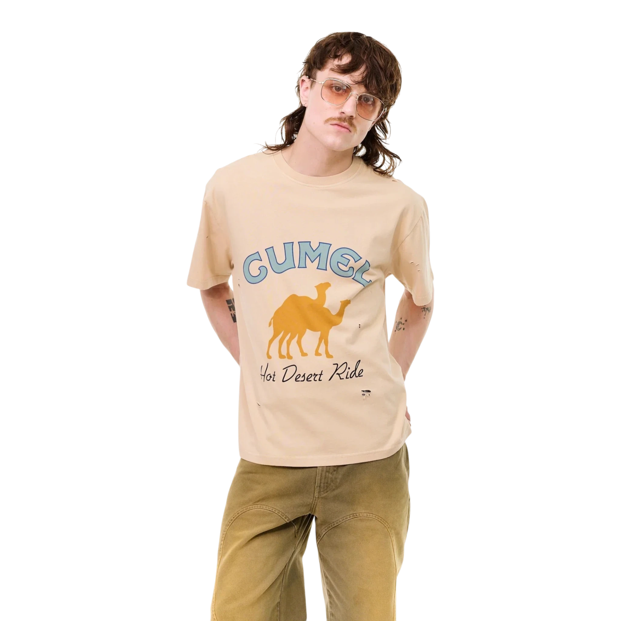 Carne Bollente Cumel T-shirt - Off-Beige T-shirt Carne Bollente 