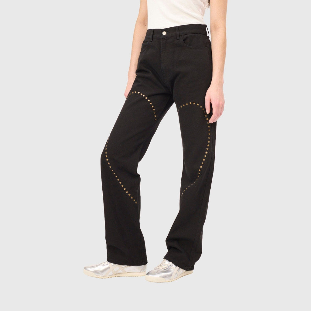 Carne Bollente Heart Break Jeans - Black Pants Carne Bollente 