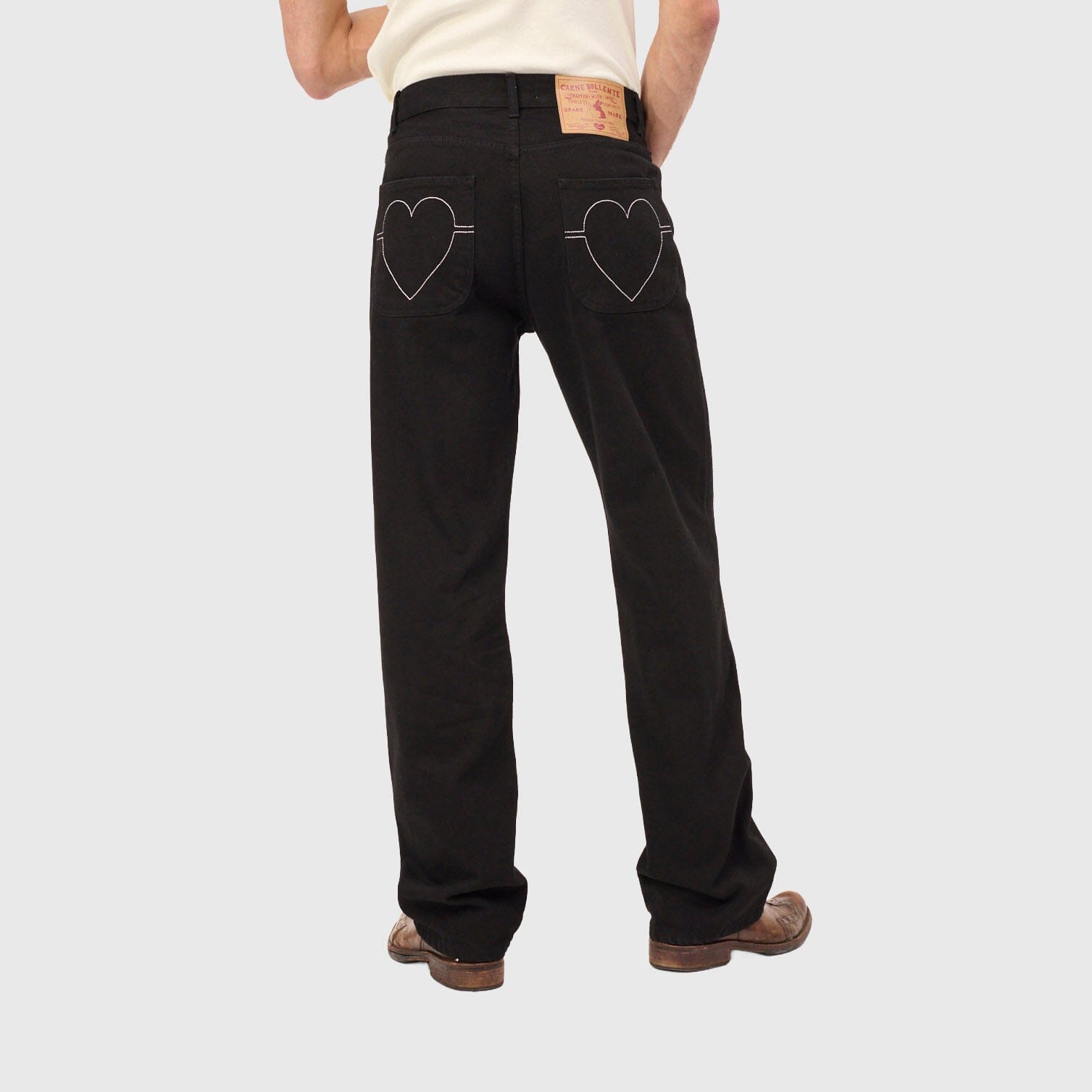 Carne Bollente Heart Break Jeans - Black Pants Carne Bollente 