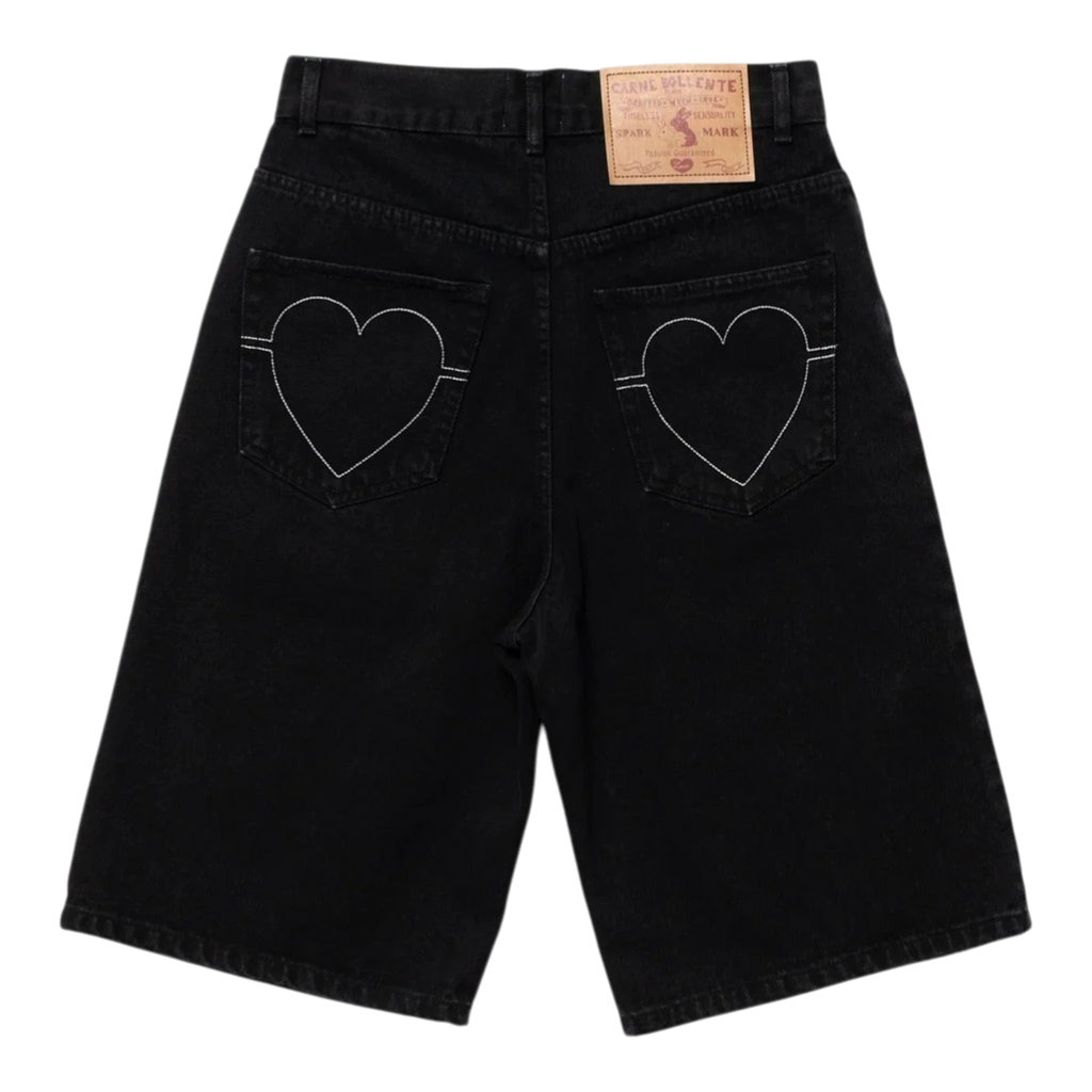 Carne Bollente Heart On, Hard On Shorts - Off-Black Shorts Carne Bollente 