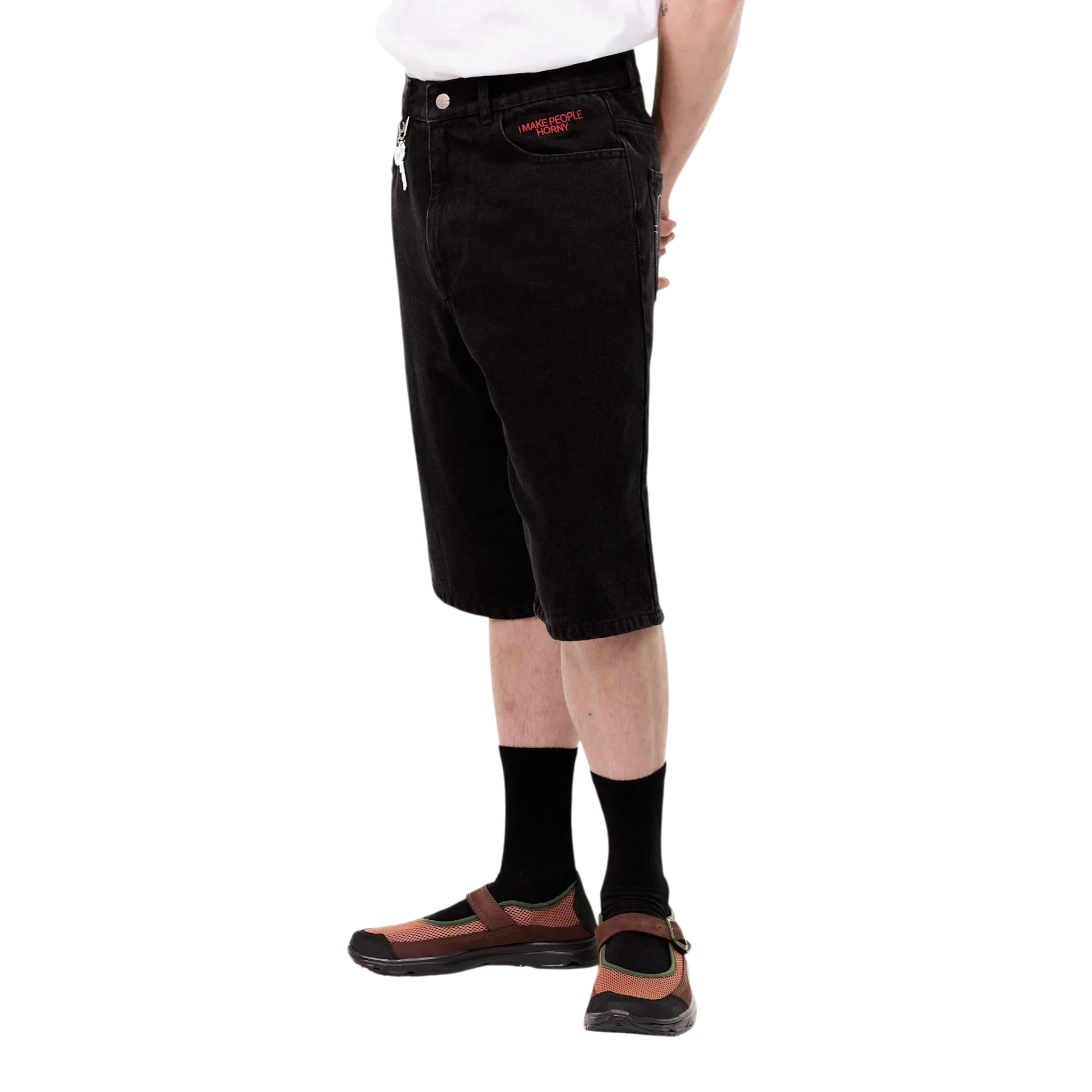 Carne Bollente Heart On, Hard On Shorts - Off-Black Shorts Carne Bollente 