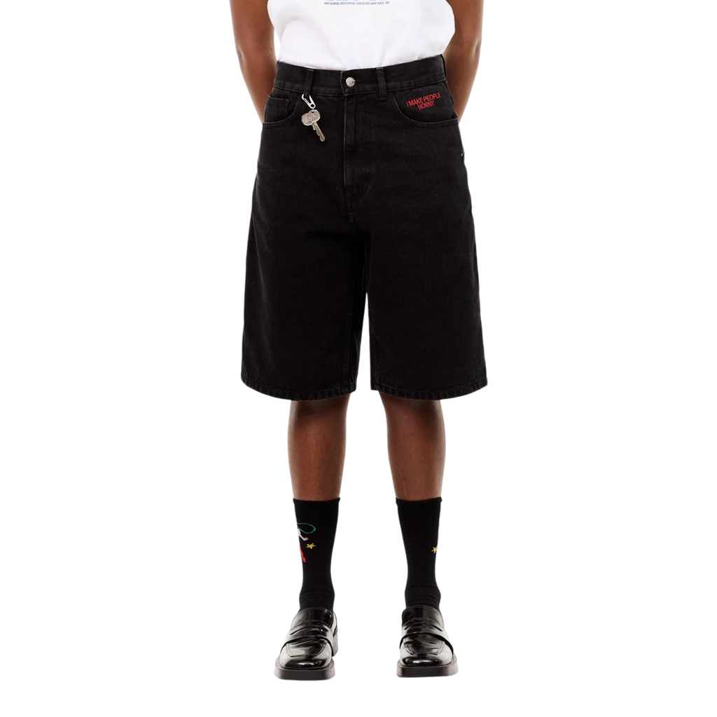 Carne Bollente Heart On, Hard On Shorts - Off-Black Shorts Carne Bollente 
