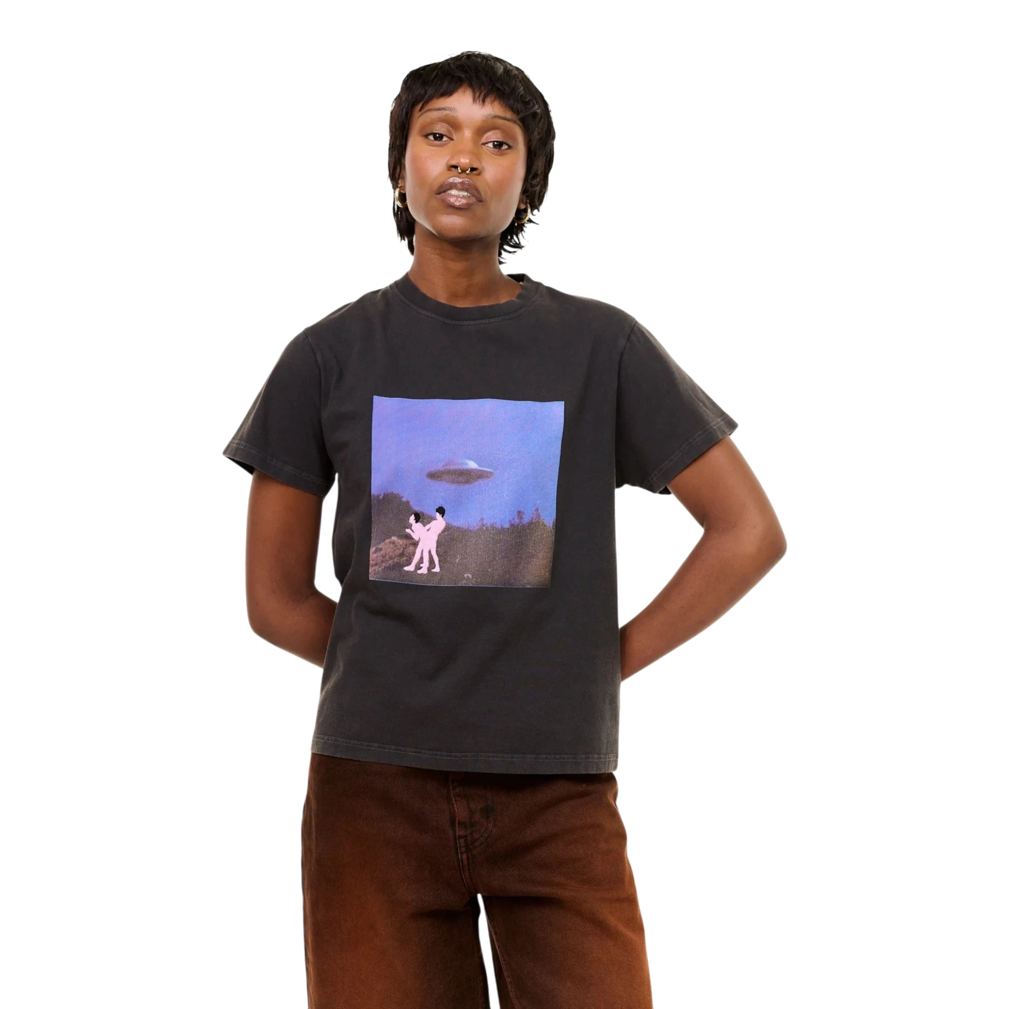 Carne Bollente I Came From Outerspace T-shirt - Off-Black T-shirt Carne Bollente 