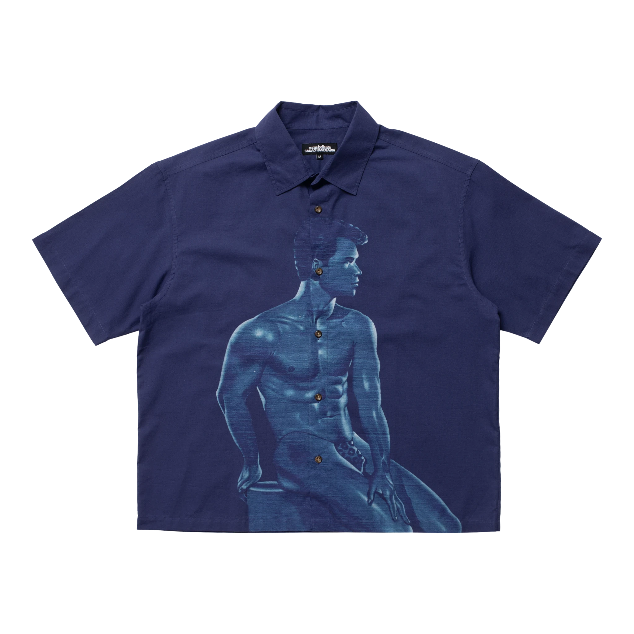 Carne Bollente In Blue Shirt - Allover Shirt Carne Bollente 