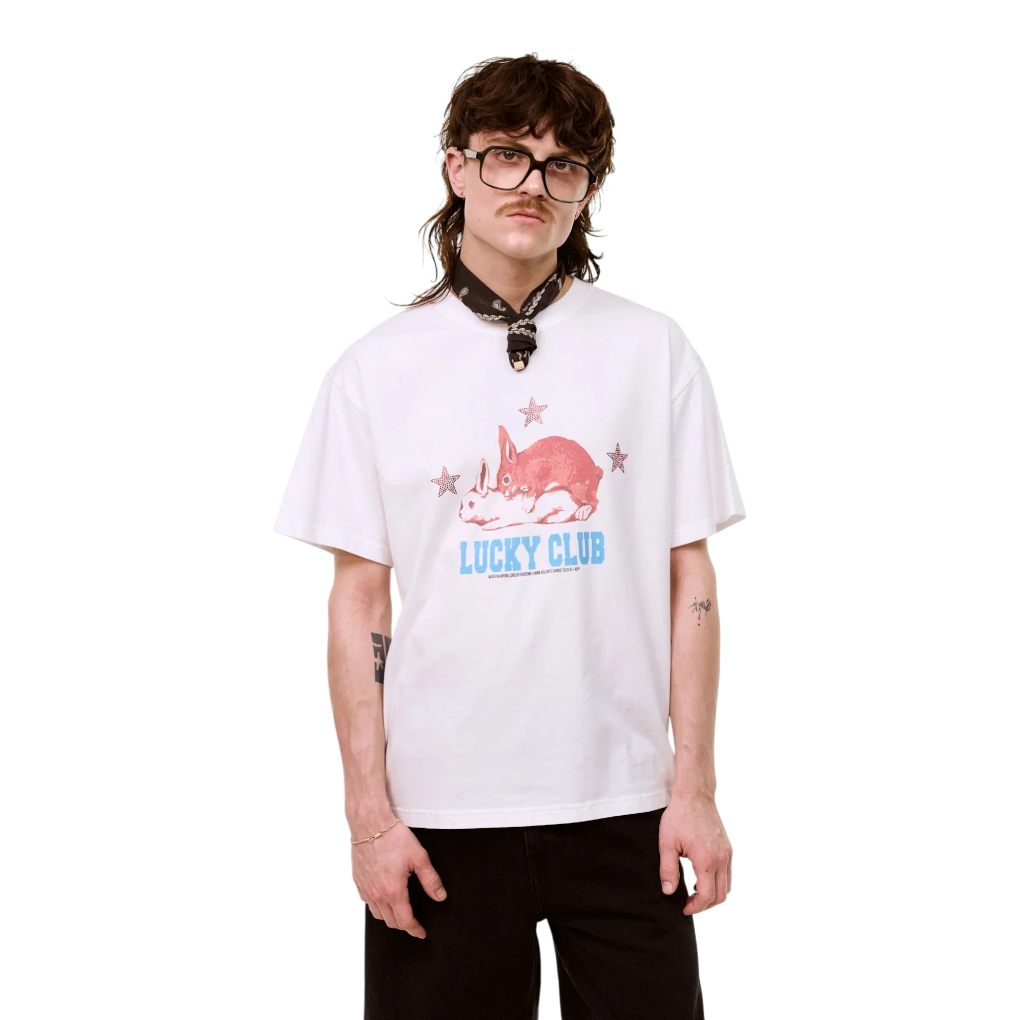 Carne Bollente Lucky Club T-shirt - White T-shirt Carne Bollente 