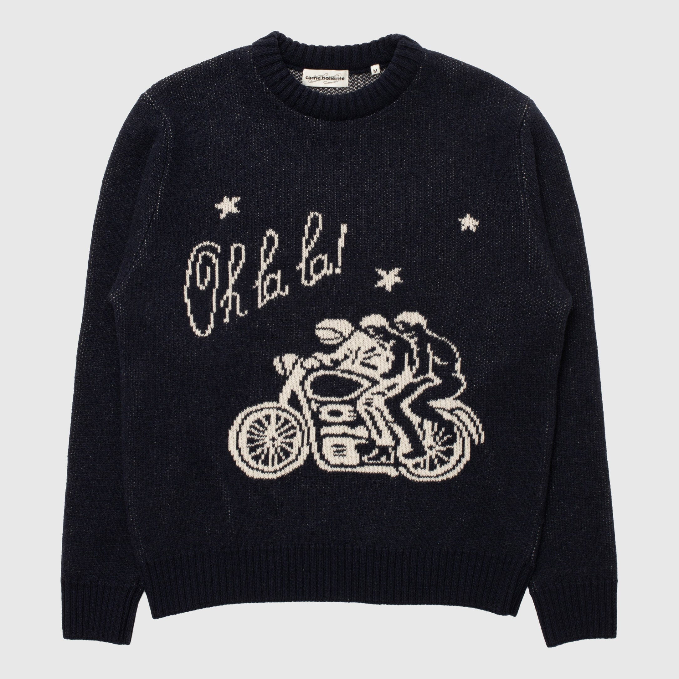 Carne Bollente Ménage à Trois, Oh La La Sweater - Navy Sweater Carne Bollente 