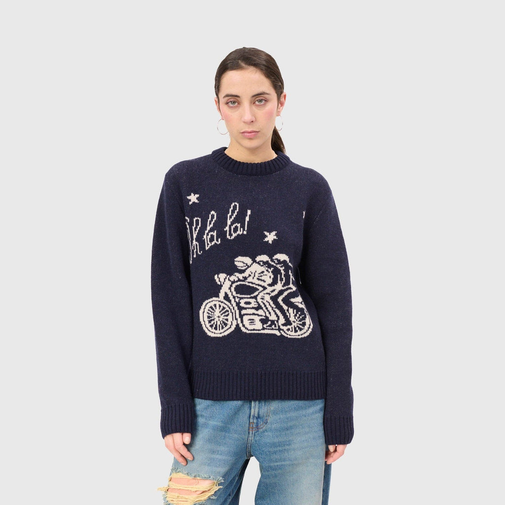 Carne Bollente Ménage à Trois, Oh La La Sweater - Navy Sweater Carne Bollente 