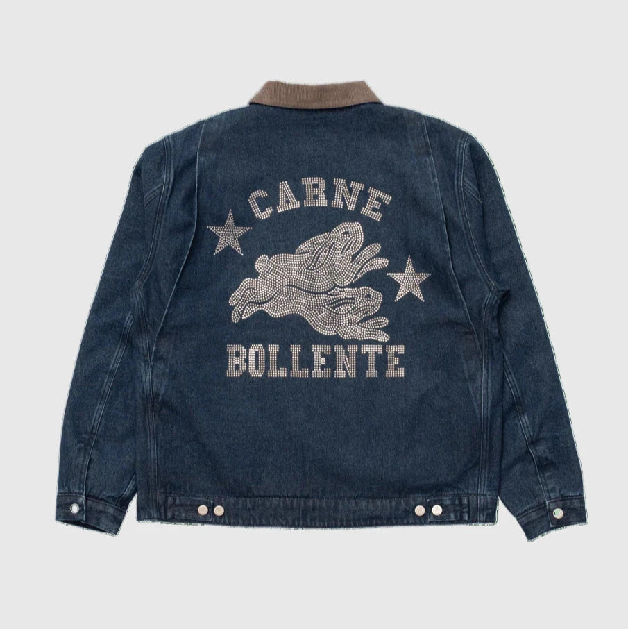 Carne Bollente Moto Rabbit Jacket - Washed Blue Jacket Carne Bollente 