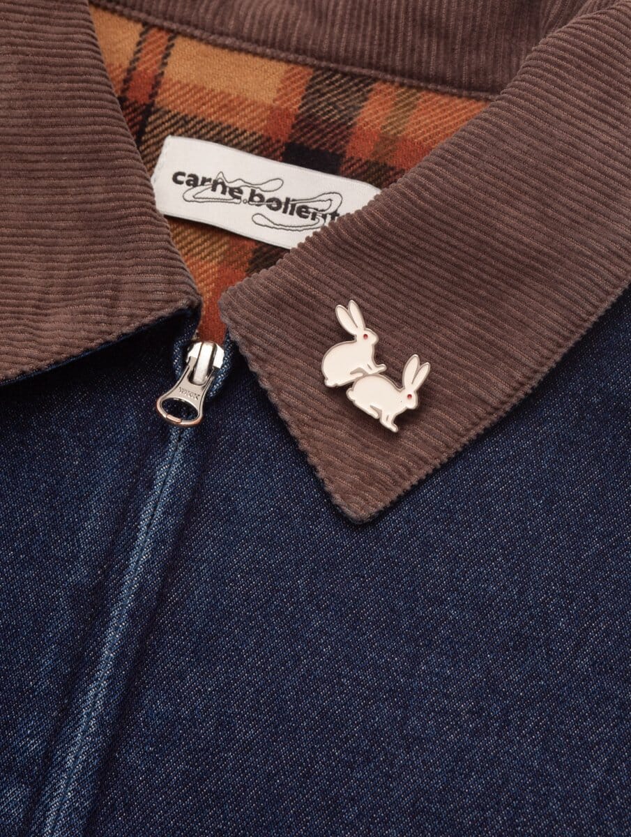 Carne Bollente Moto Rabbit Jacket - Washed Blue Jacket Carne Bollente 