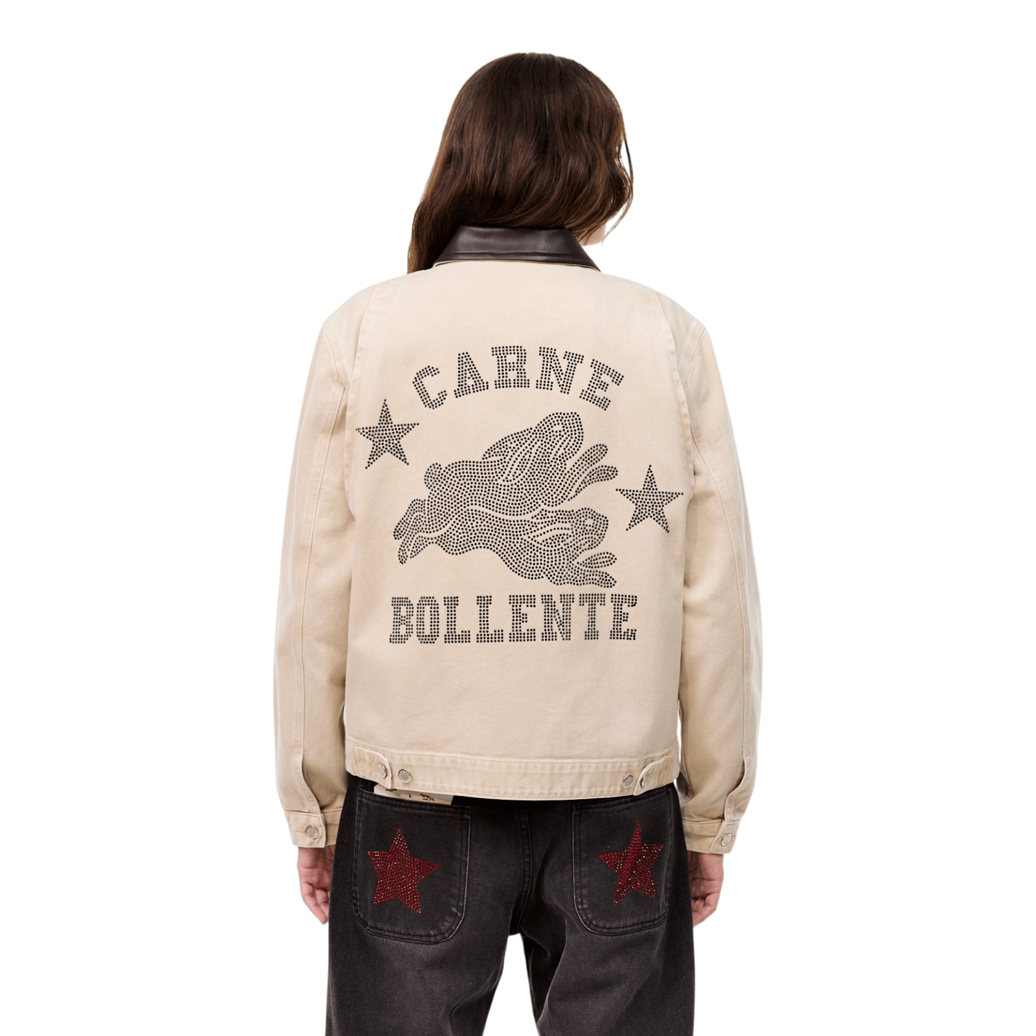 Carne Bollente Moto Rabbit Rides Again Outerwear - Off-Brown Outerwear Carne Bollente 