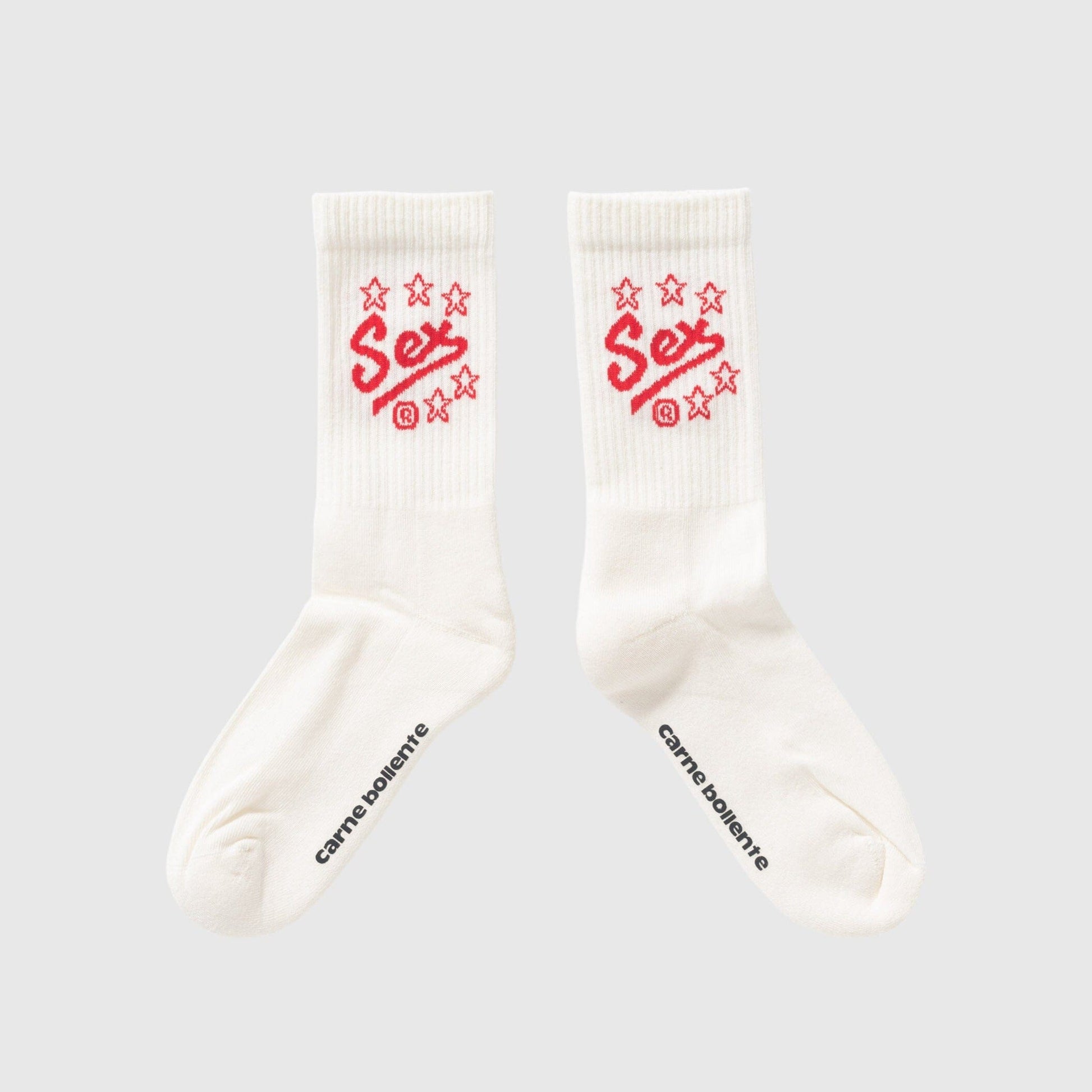 Carne Bollente Shocks Socks - White Socks Carne Bollente 