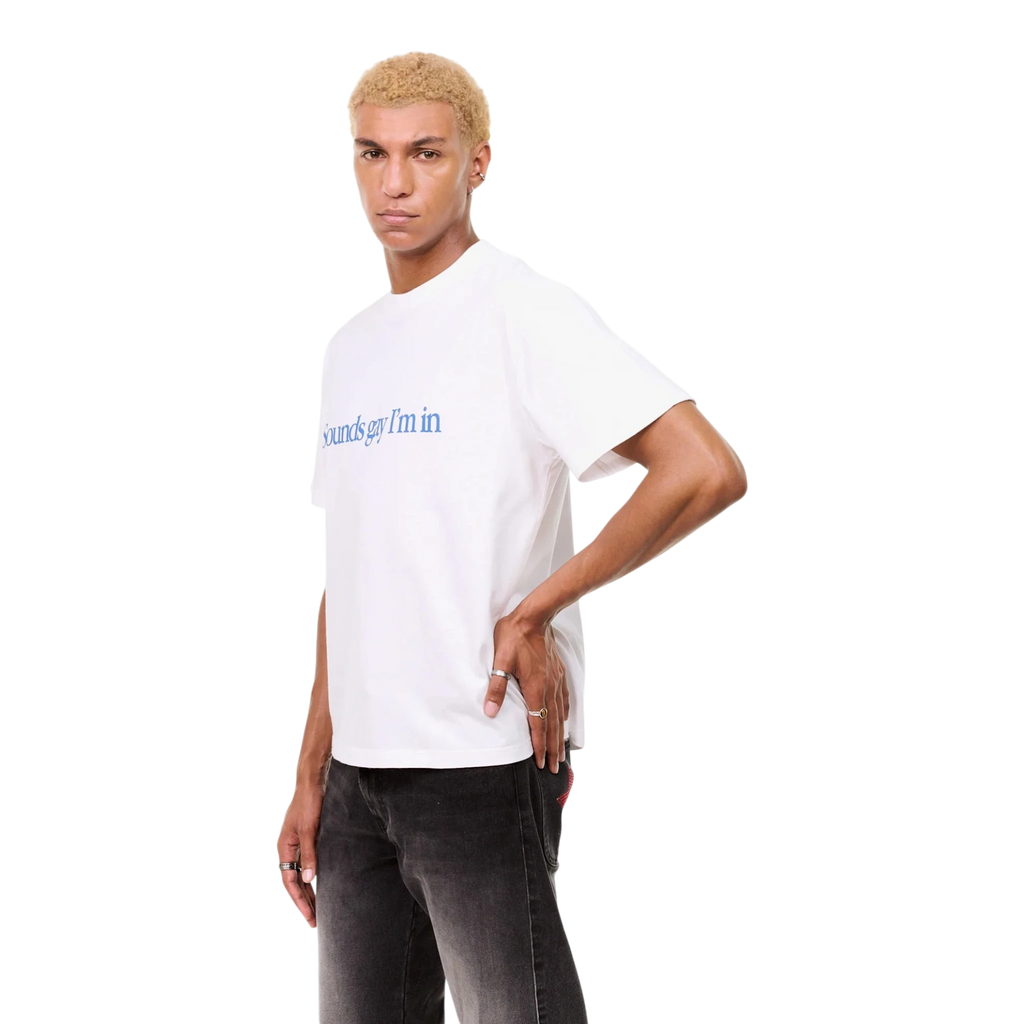 Carne Bollente Simply Sounds Gay T-shirt - White T-shirt Carne Bollente 