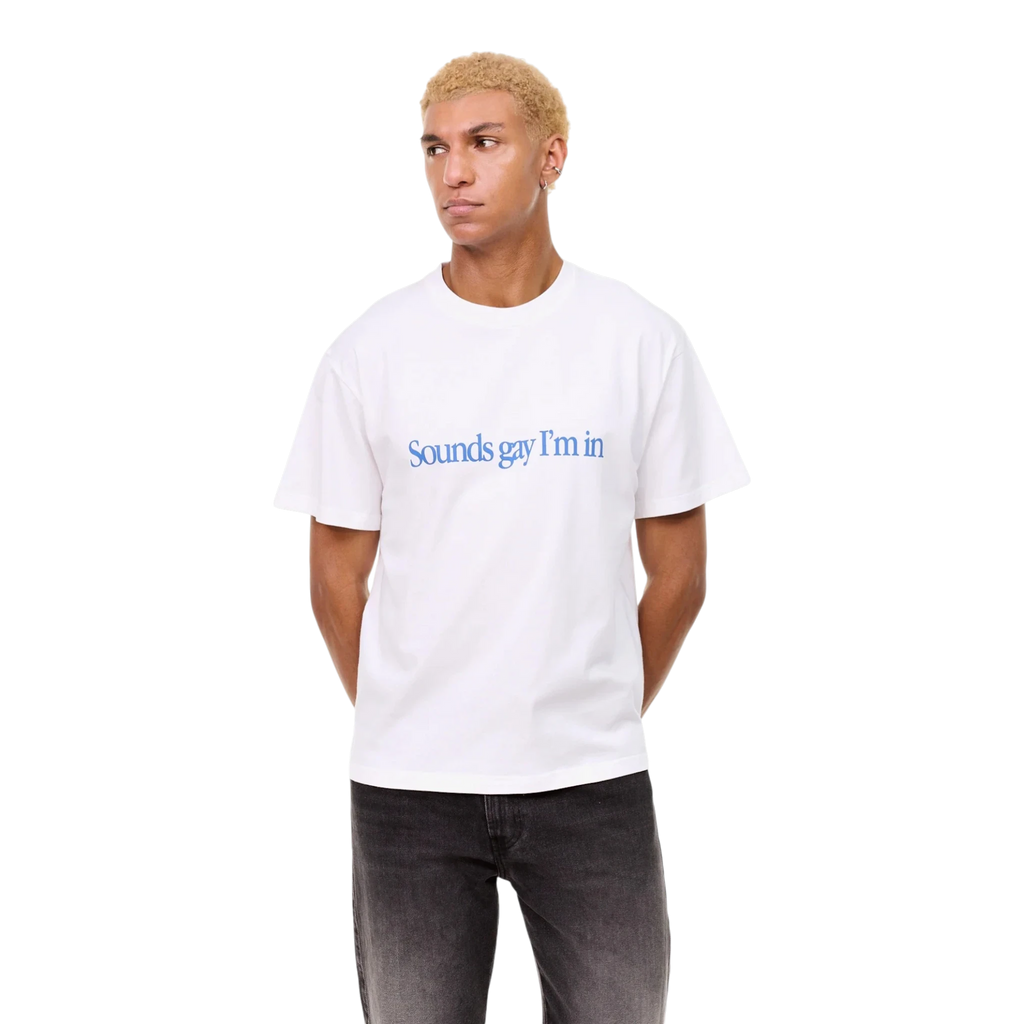 Carne Bollente Simply Sounds Gay T-shirt - White T-shirt Carne Bollente 