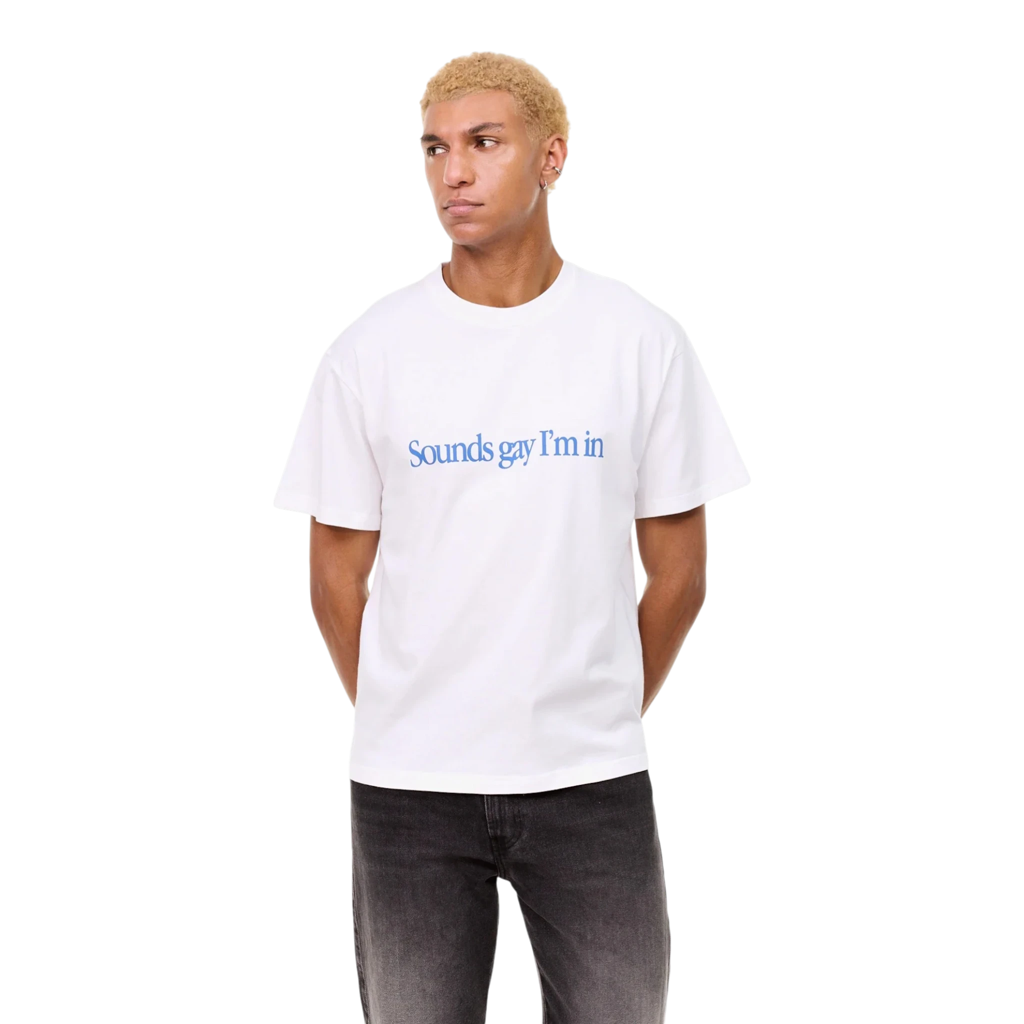 Carne Bollente Simply Sounds Gay T-shirt - White T-shirt Carne Bollente 