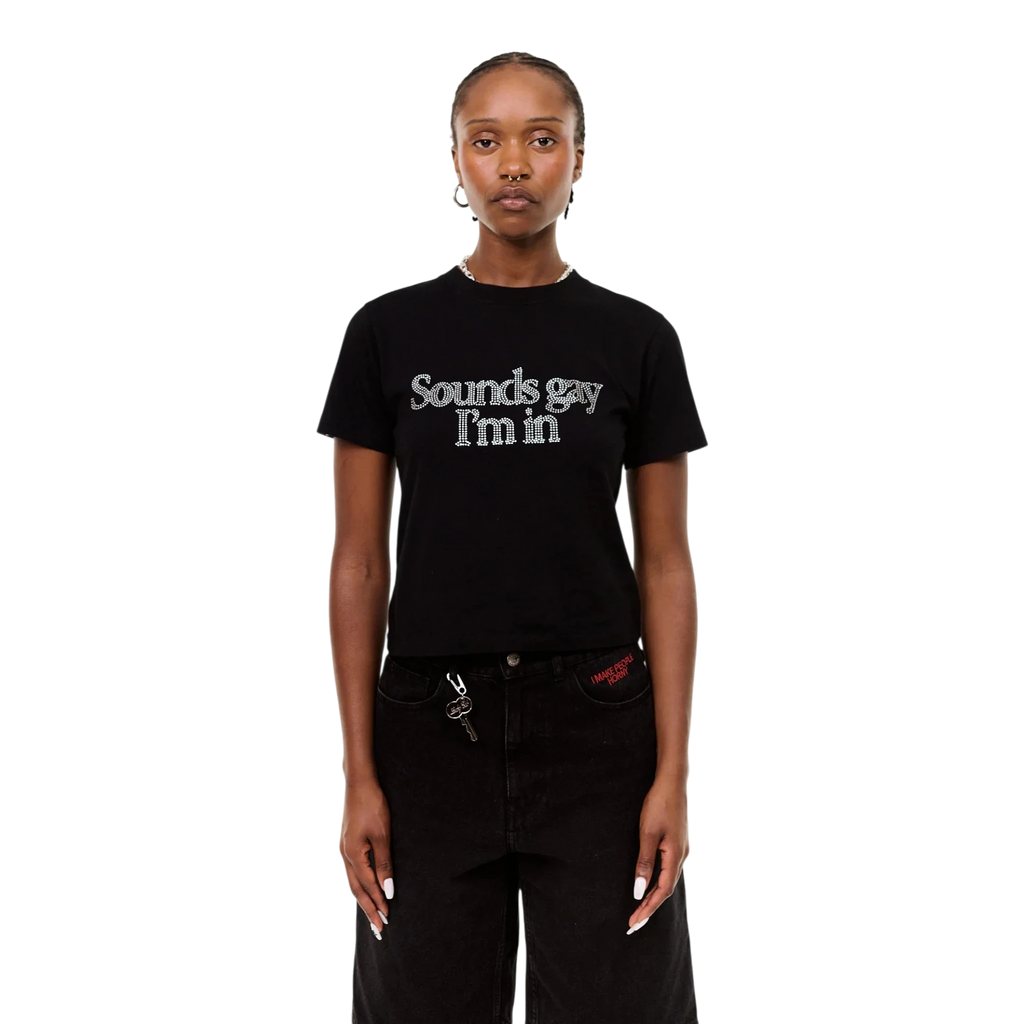 Carne Bollente Sound´s Gay, I'm In Baby! T-shirt - Black T-shirt Carne Bollente 