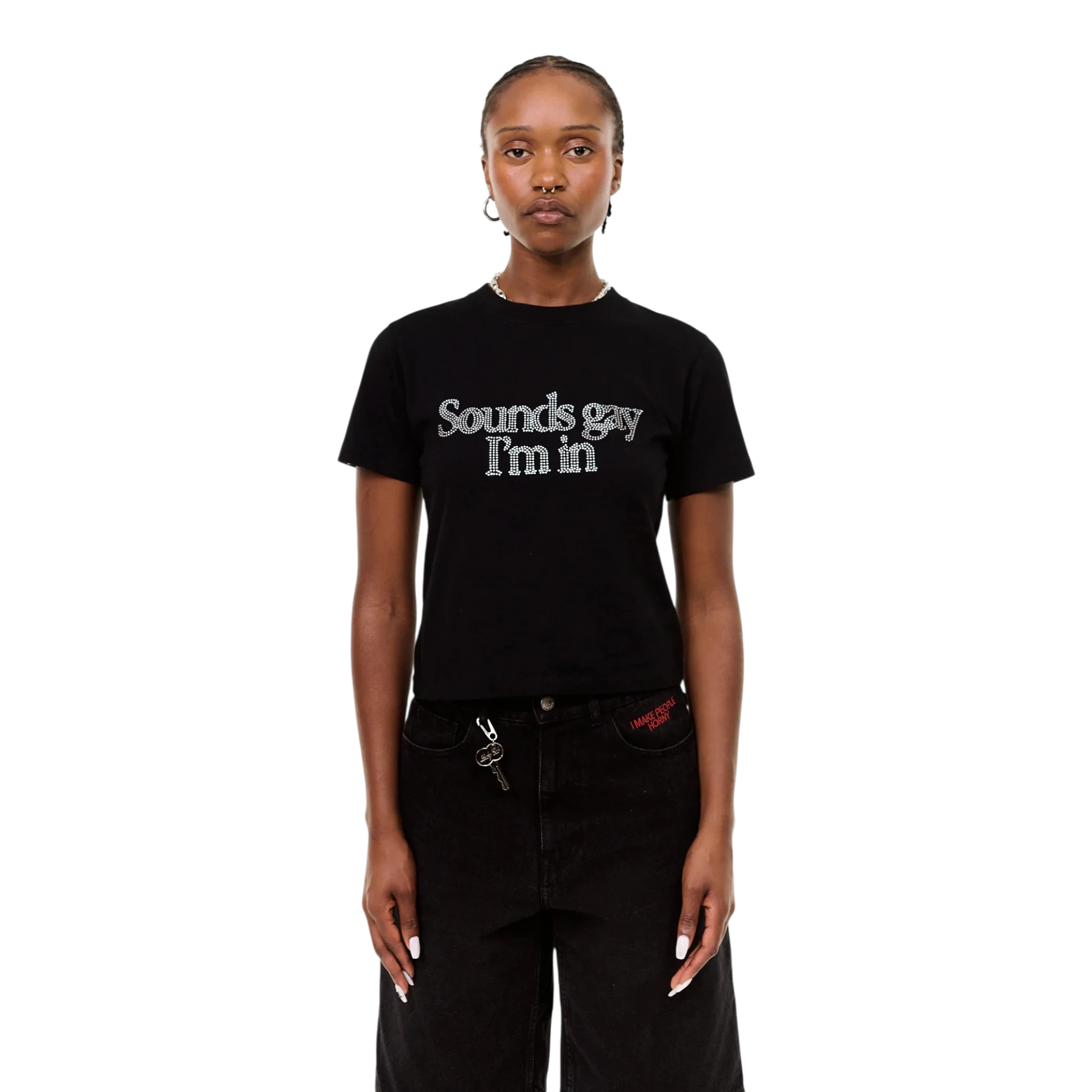 Carne Bollente Sound´s Gay, I'm In Baby! T-shirt - Black T-shirt Carne Bollente 