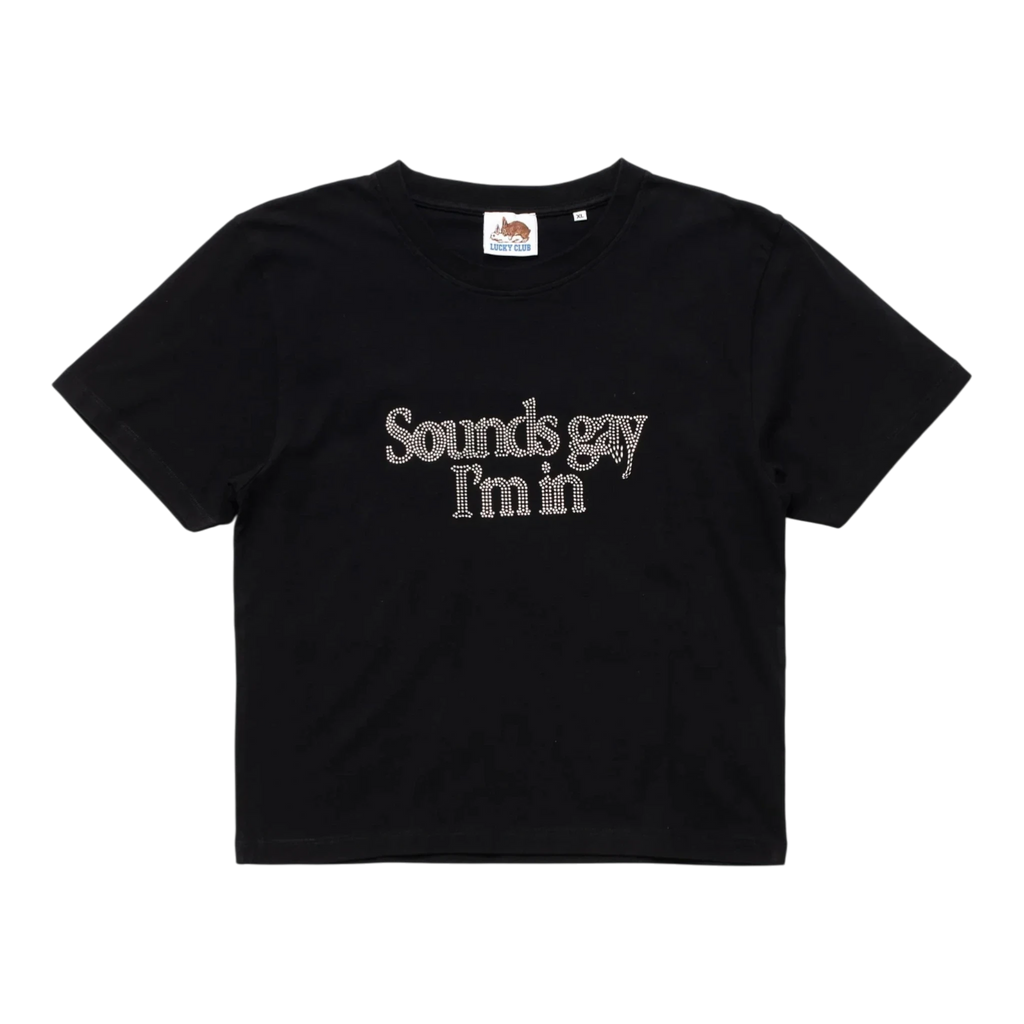 Carne Bollente Sound´s Gay, I'm In Baby! T-shirt - Black T-shirt Carne Bollente 