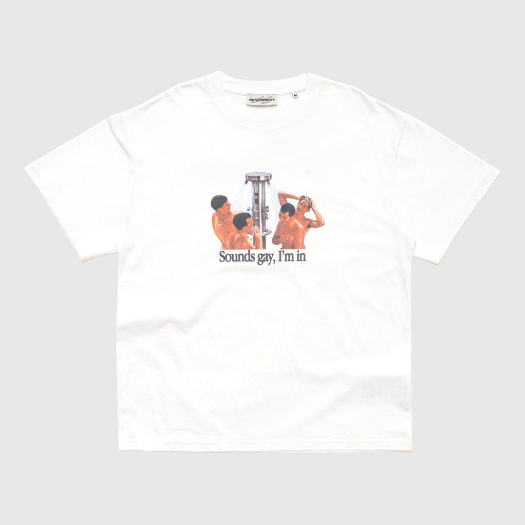 Carne Bollente Sounds Gay, I'm In T-shirt - White T-shirt Carne Bollente 