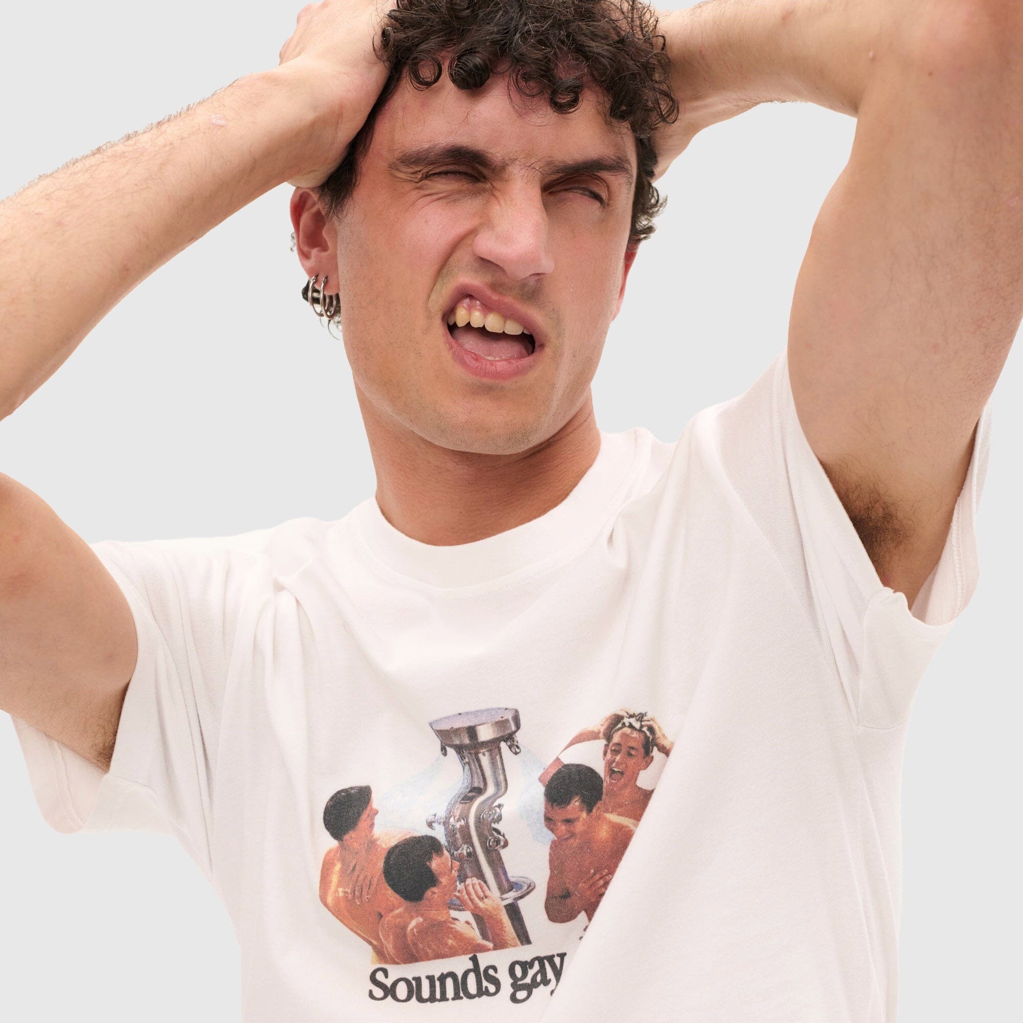 Carne Bollente Sounds Gay, I'm In T-shirt - White T-shirt Carne Bollente 