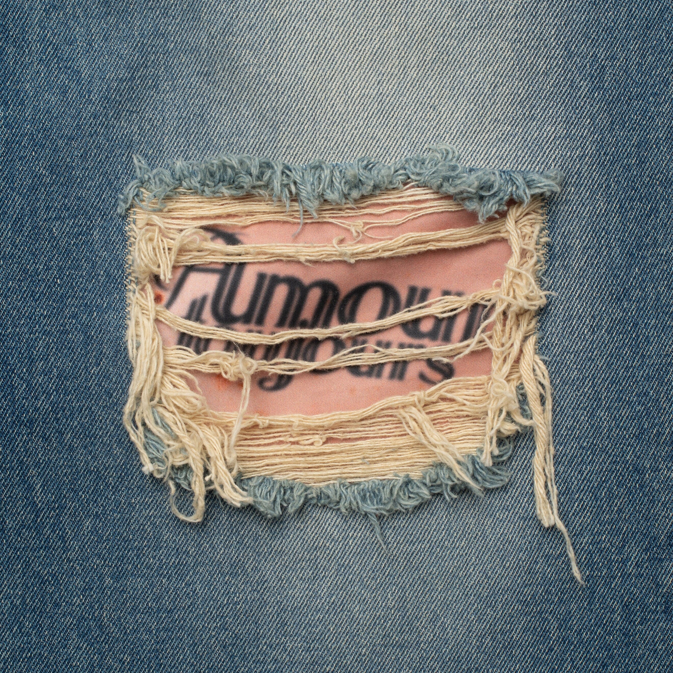 Carne Bollente Tattoo Tease Pants - Washed-Light Blue Pants Carne Bollente 