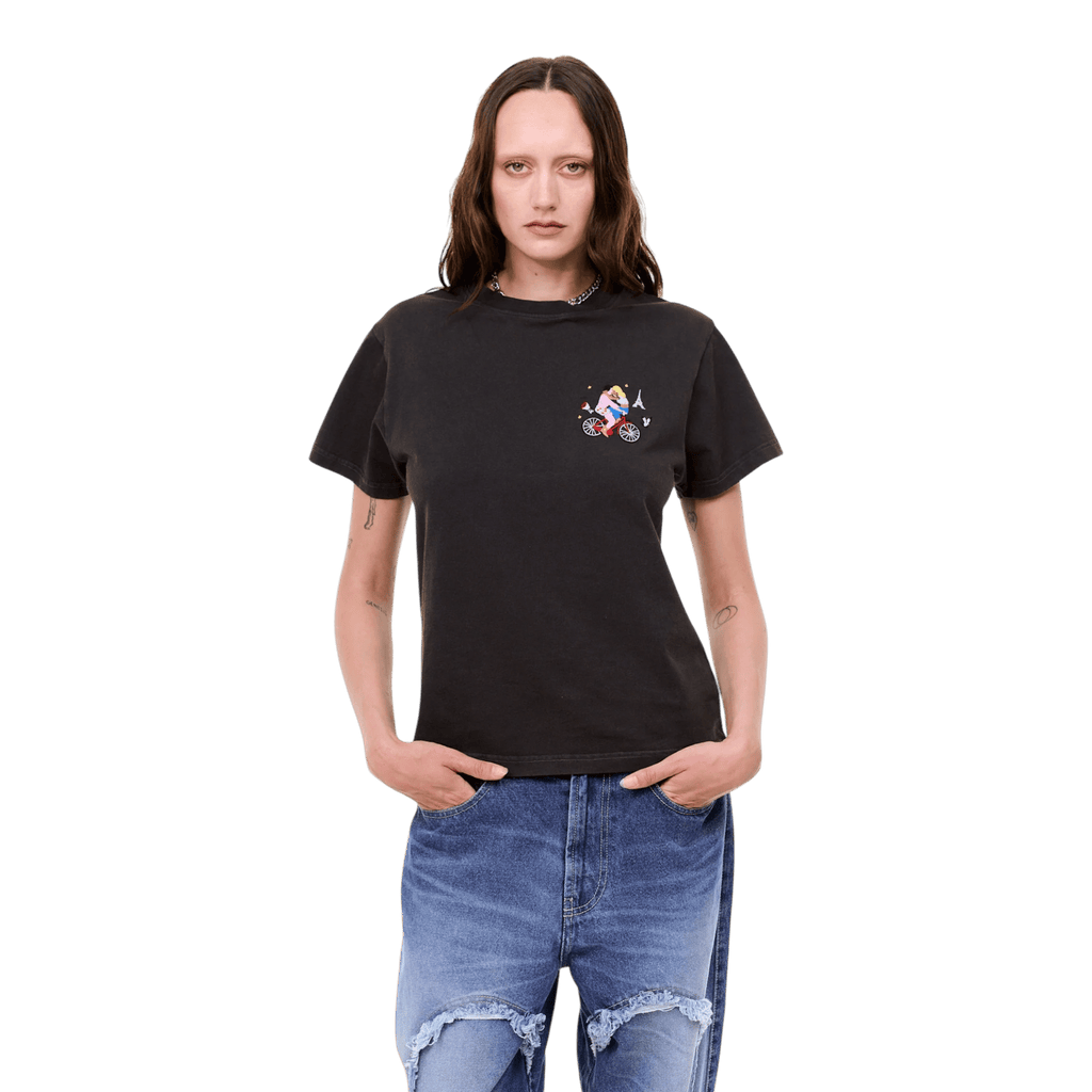 Carne Bollente Velo Valentine T-shirt - Off-Black T-shirt Carne Bollente 
