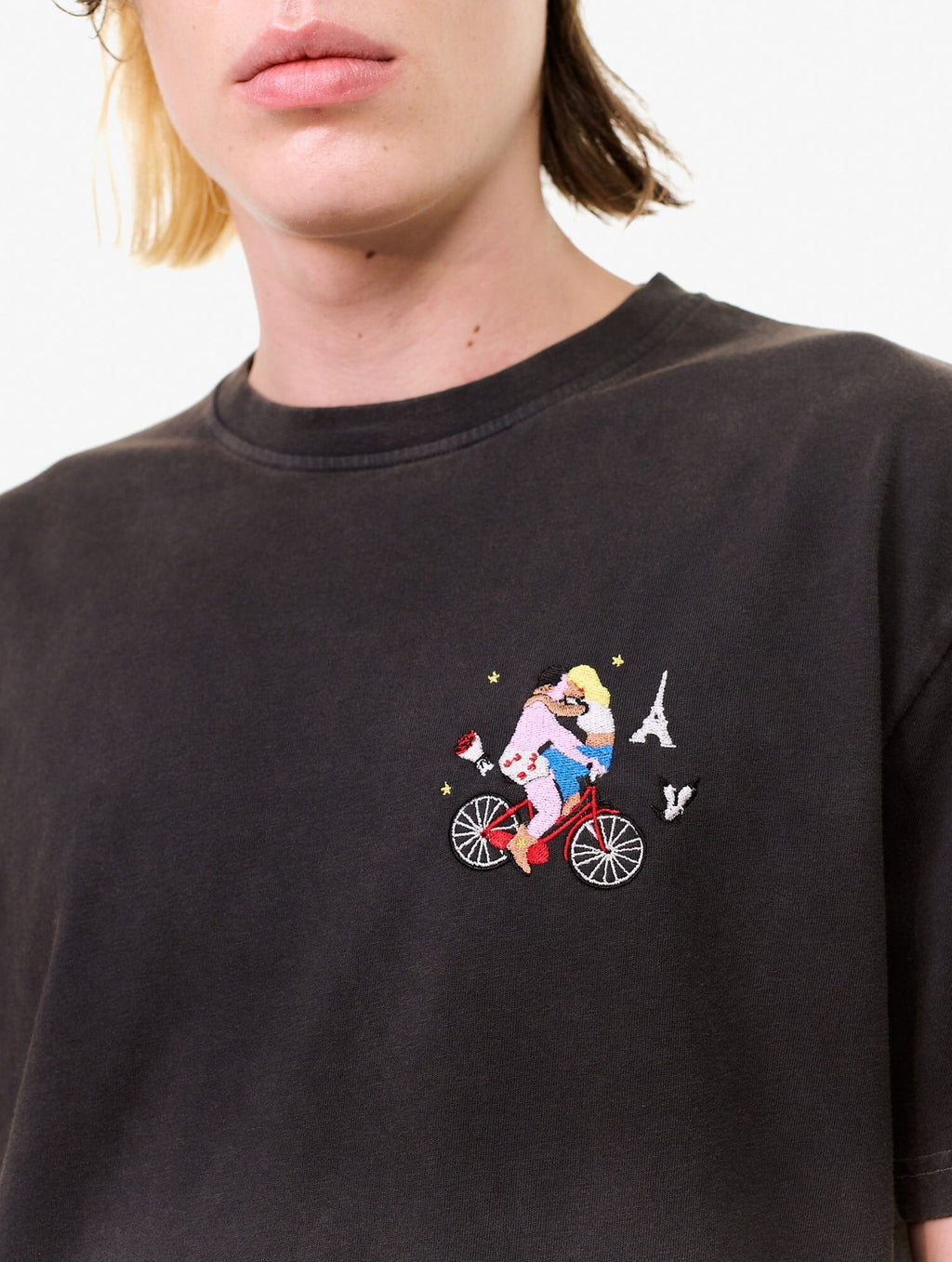 Carne Bollente Velo Valentine T-shirt - Off-Black T-shirt Carne Bollente 
