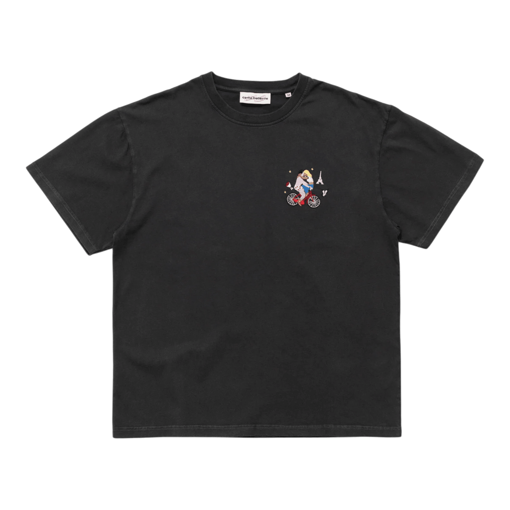 Carne Bollente Velo Valentine T-shirt - Off-Black T-shirt Carne Bollente 