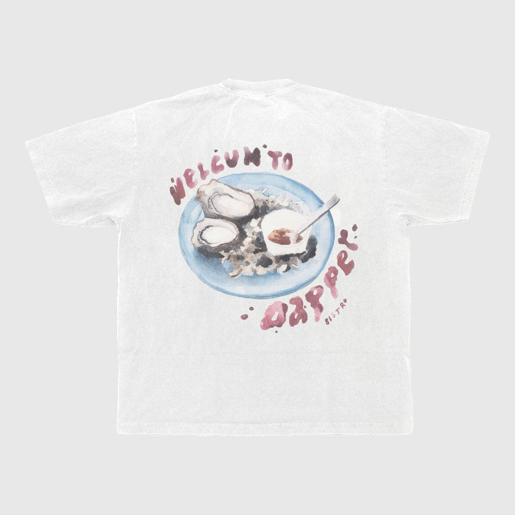Carne Bollente x Dapper Bistro T-shirt - White T-shirt Carne Bollente 
