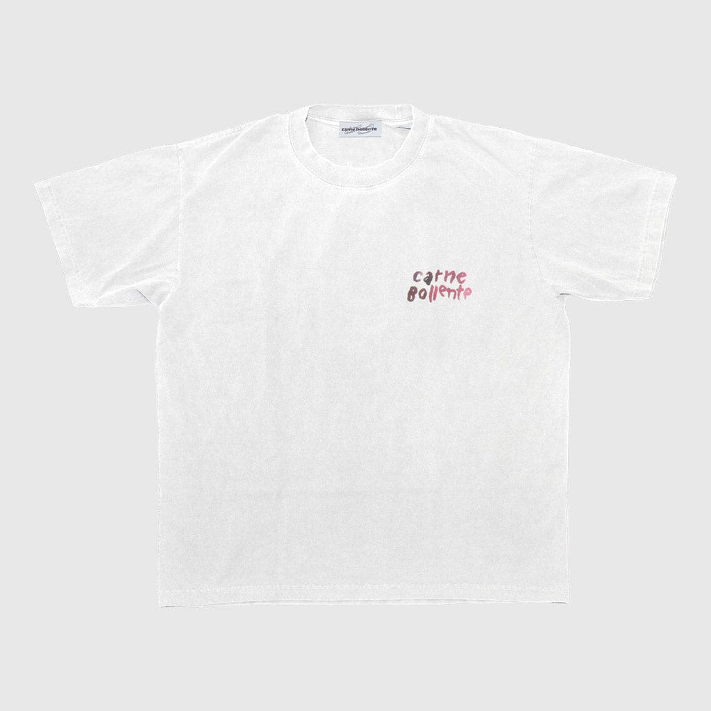 Carne Bollente x Dapper Bistro T-shirt - White T-shirt Carne Bollente 