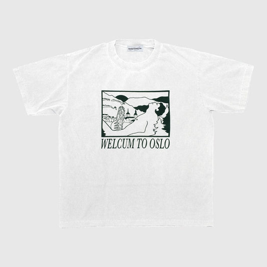 Carne Bollente x Dapper Welcum To Oslo T-shirt - White T-shirt Carne Bollente 