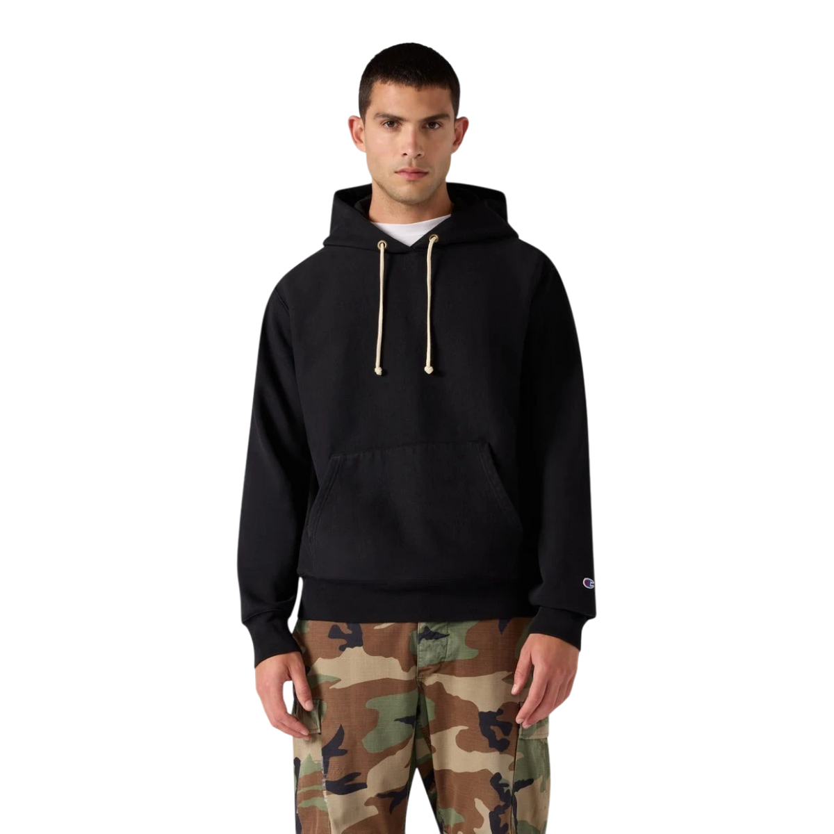 Champion - Hooded Sweatshirt - Black Hettegenser Champion 