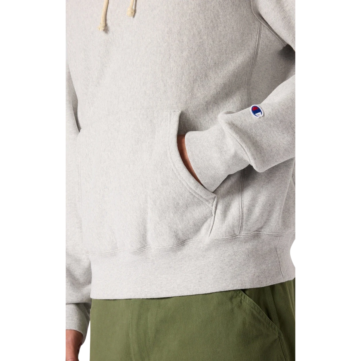 Champion - Hooded Sweatshirt - Grey Hettegenser Champion 