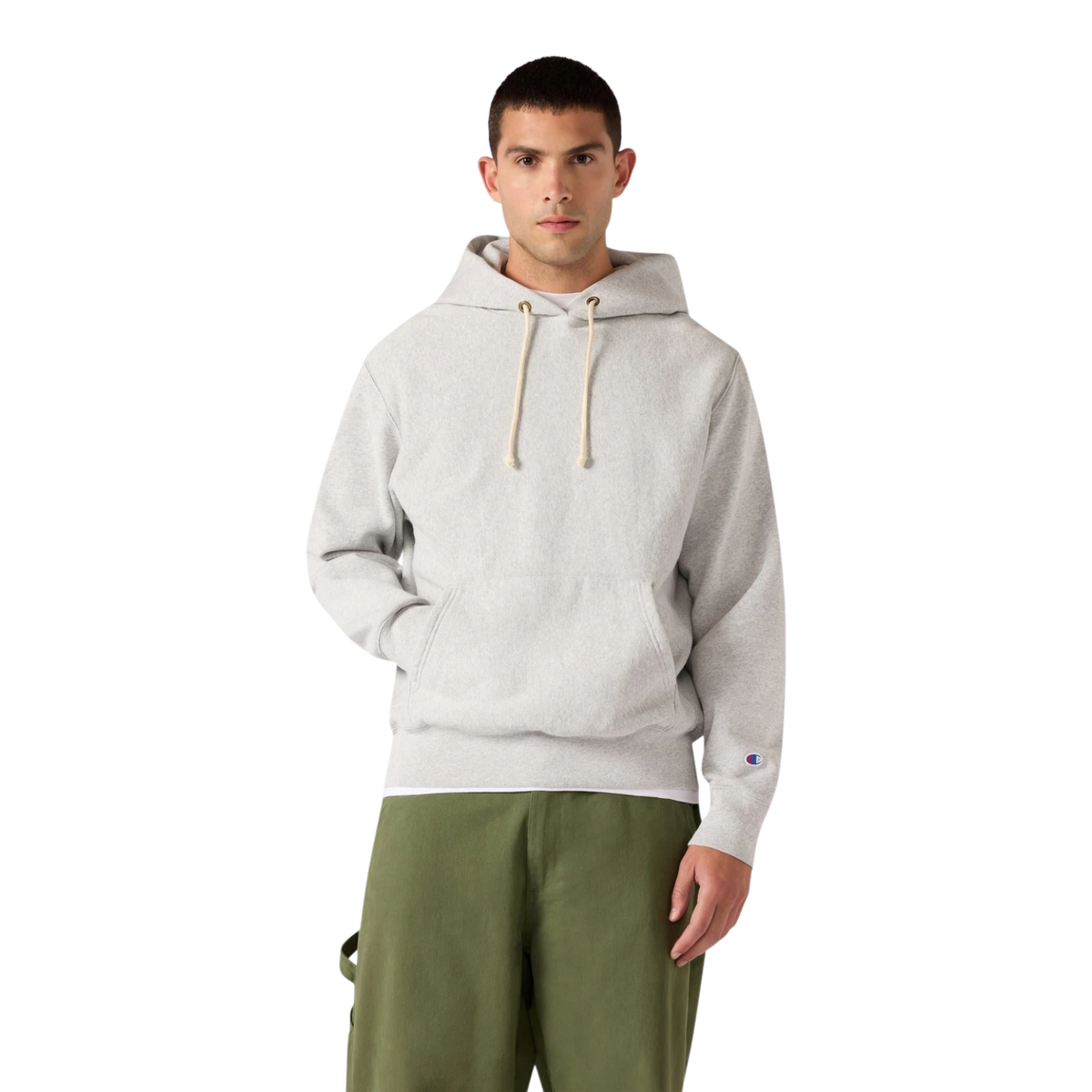 Champion - Hooded Sweatshirt - Grey Hettegenser Champion 