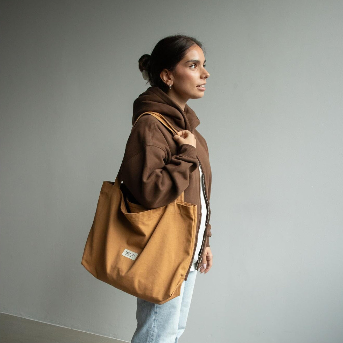 Club 121 Canvas Big Shopper - Tobacco Tote Bag Club 121 Project 