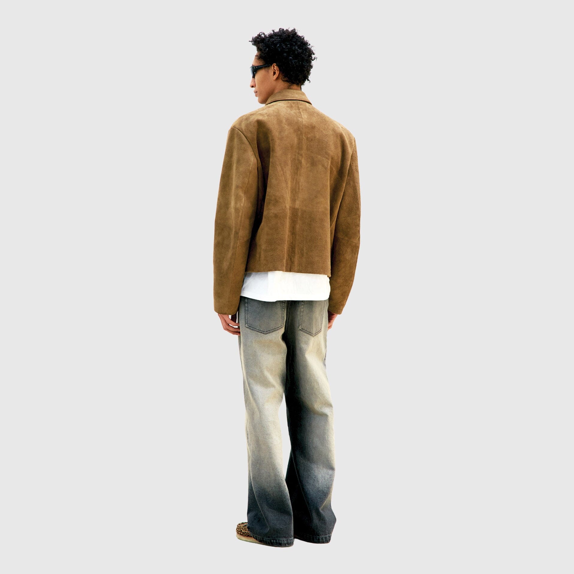 COOR Buffalo Suede Multi Zip Washed Leather Jacket - Light Camel Jacket COOR 