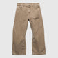 COOR Corduroy Washed Semi Wide Pants - Washed Beige Pants COOR 