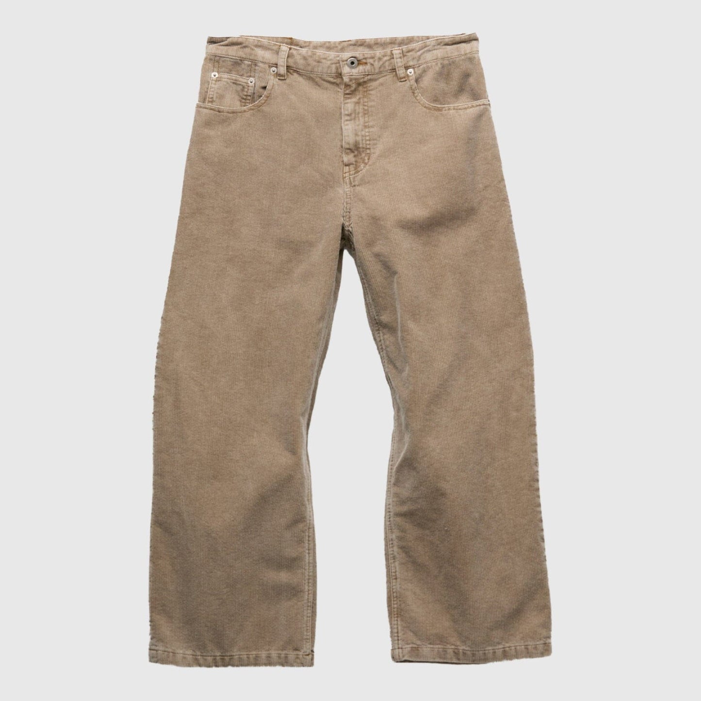 COOR Corduroy Washed Semi Wide Pants - Washed Beige Pants COOR 