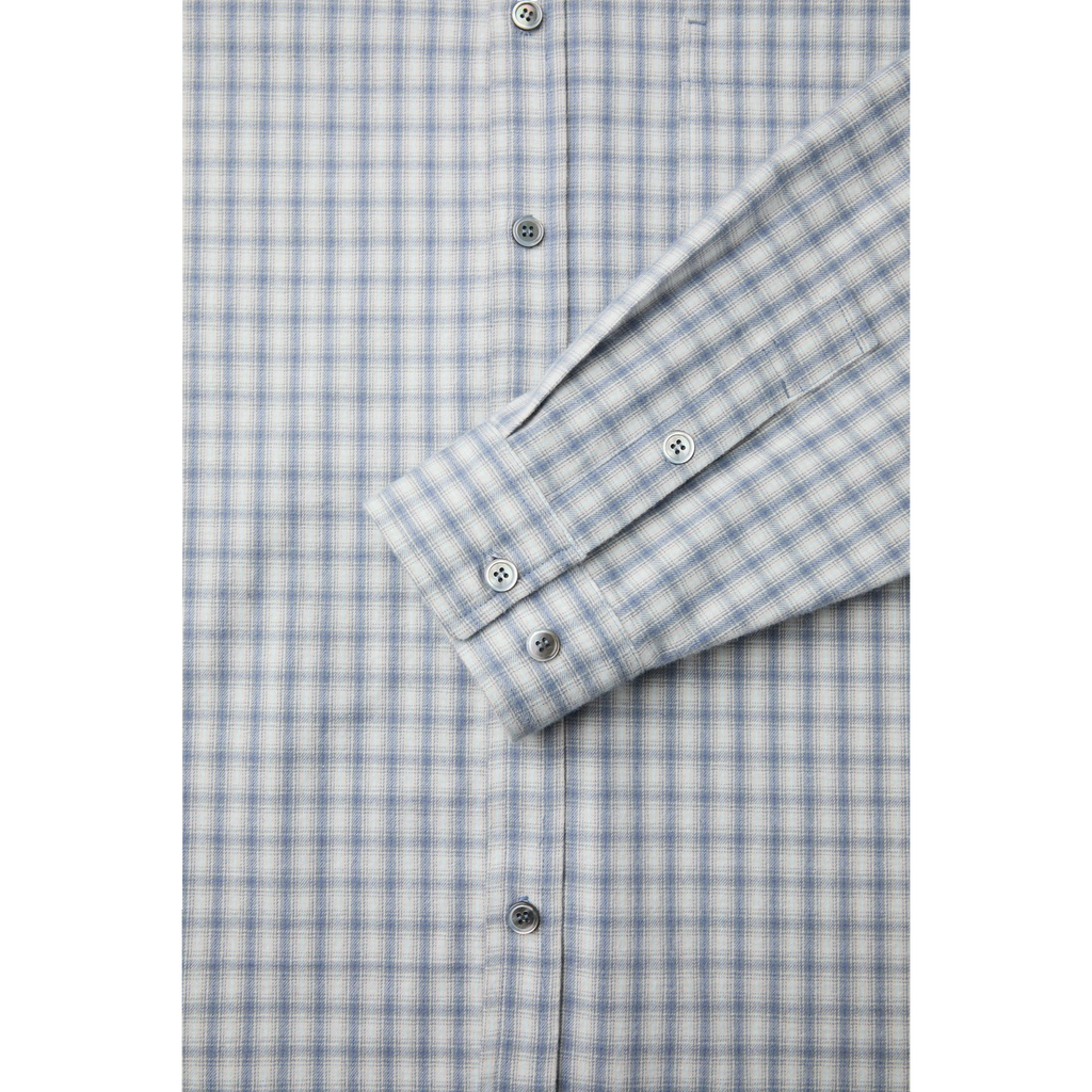 Coor - Cotton Blue Tartan Check Shirt - Light Blue Skjorte COOR 