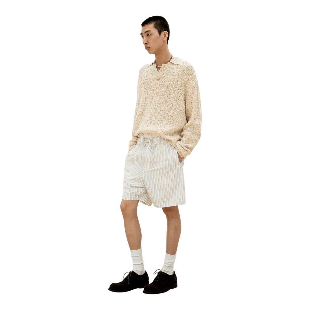 Coor Crochet Collar Knit - Natural Knitwear COOR 