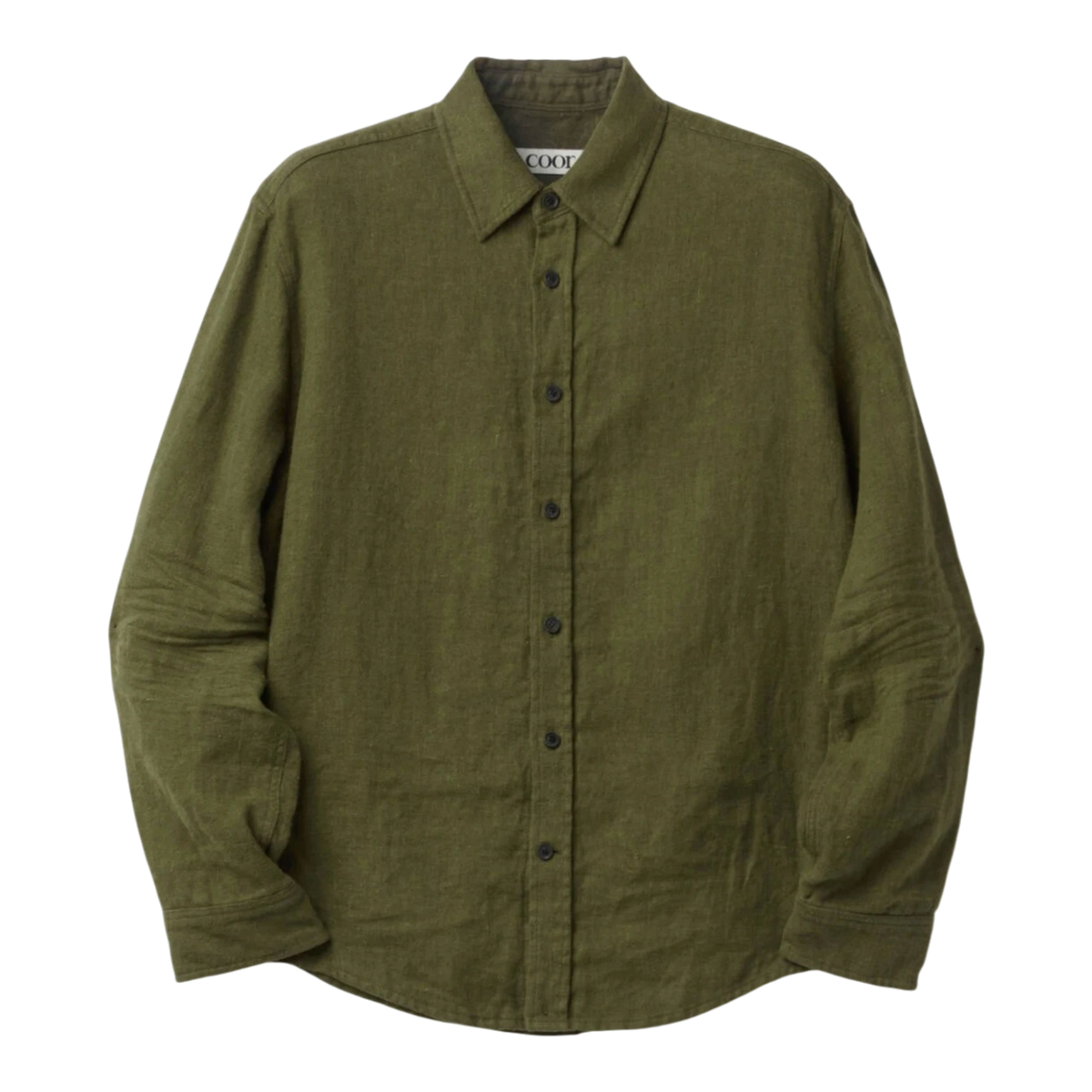 Coor Embossed Pointed Linen Textured Shirt - Washed Khaki Skjorte COOR 