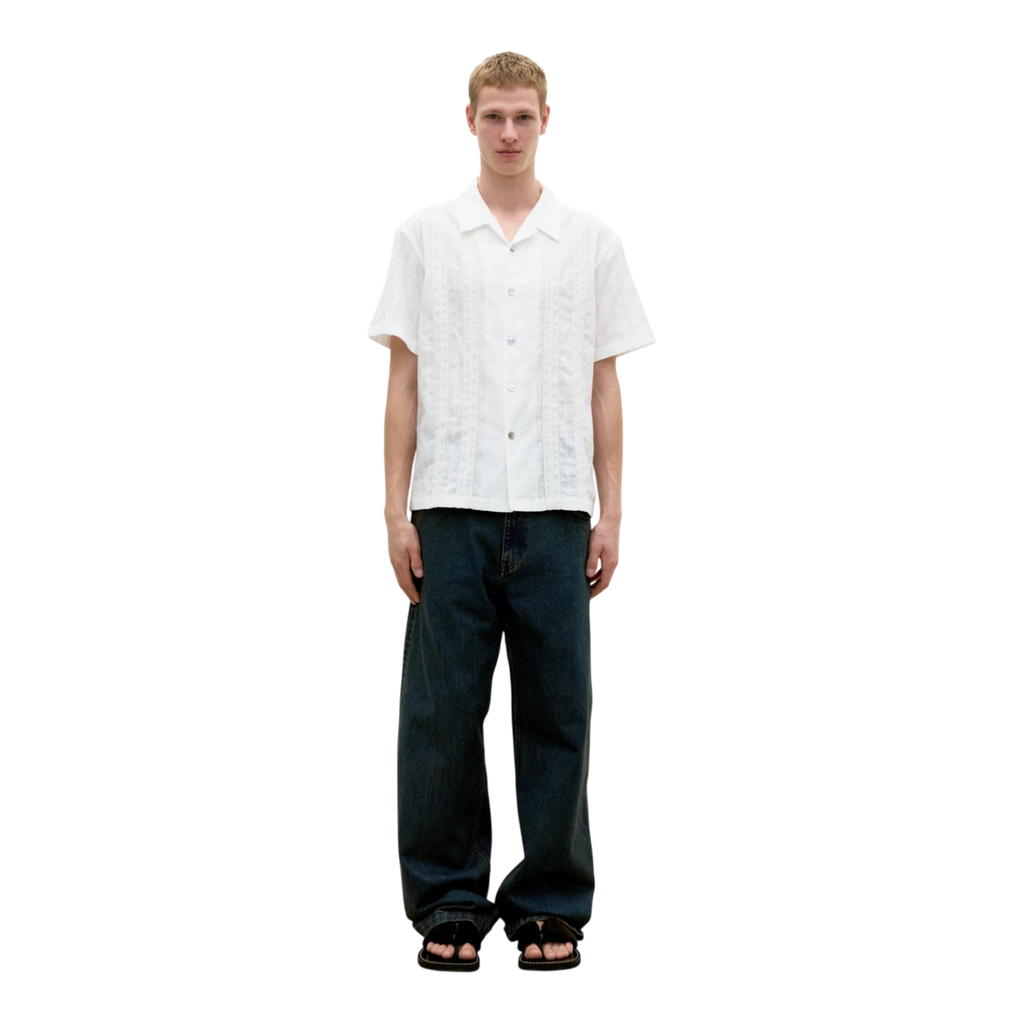 Coor Guayabera Tape Half Shirt - White Shirt COOR 